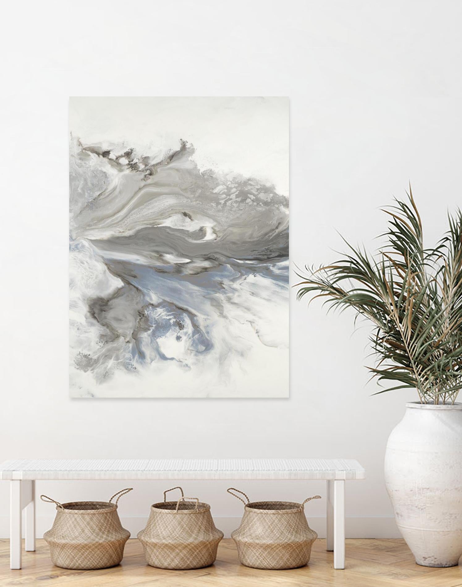Think Of You by Corrie LaVelle on GIANT ART - whites & creams fluid abstracts