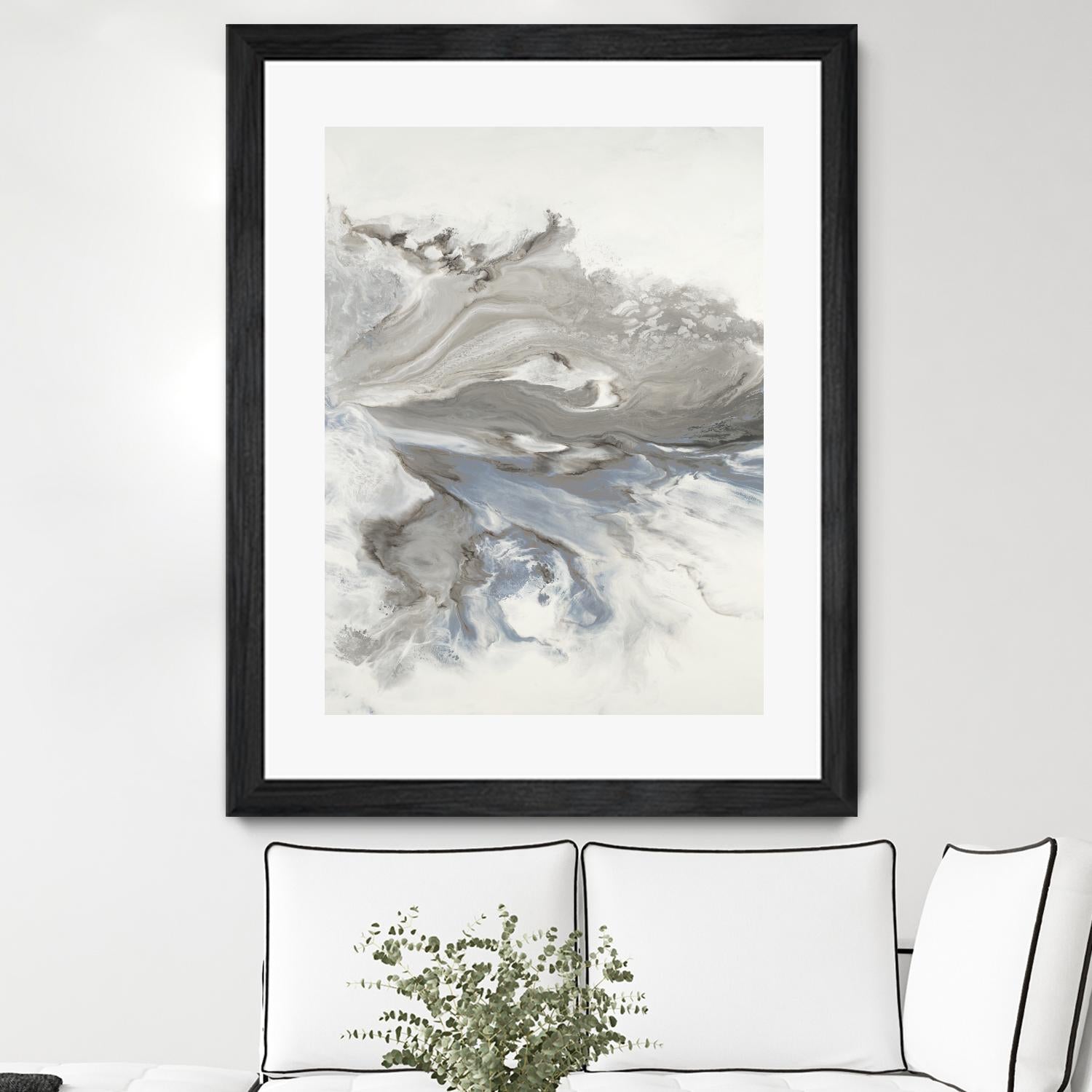 Think Of You by Corrie LaVelle on GIANT ART - whites & creams fluid abstracts