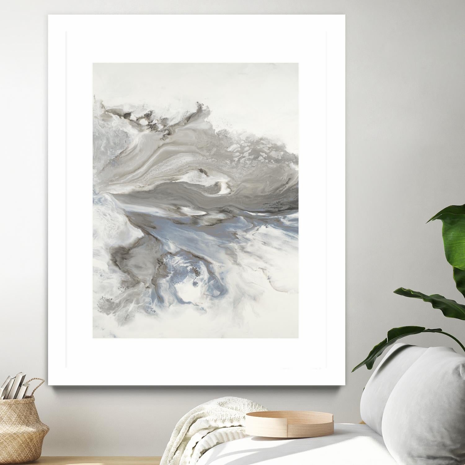 Think Of You by Corrie LaVelle on GIANT ART - whites & creams fluid abstracts