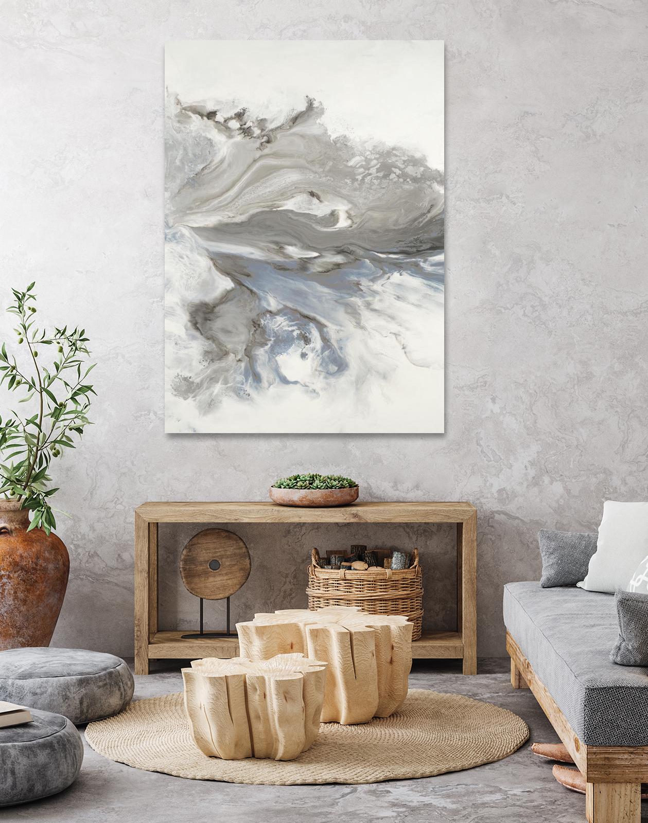 Think Of You by Corrie LaVelle on GIANT ART - whites & creams fluid abstracts