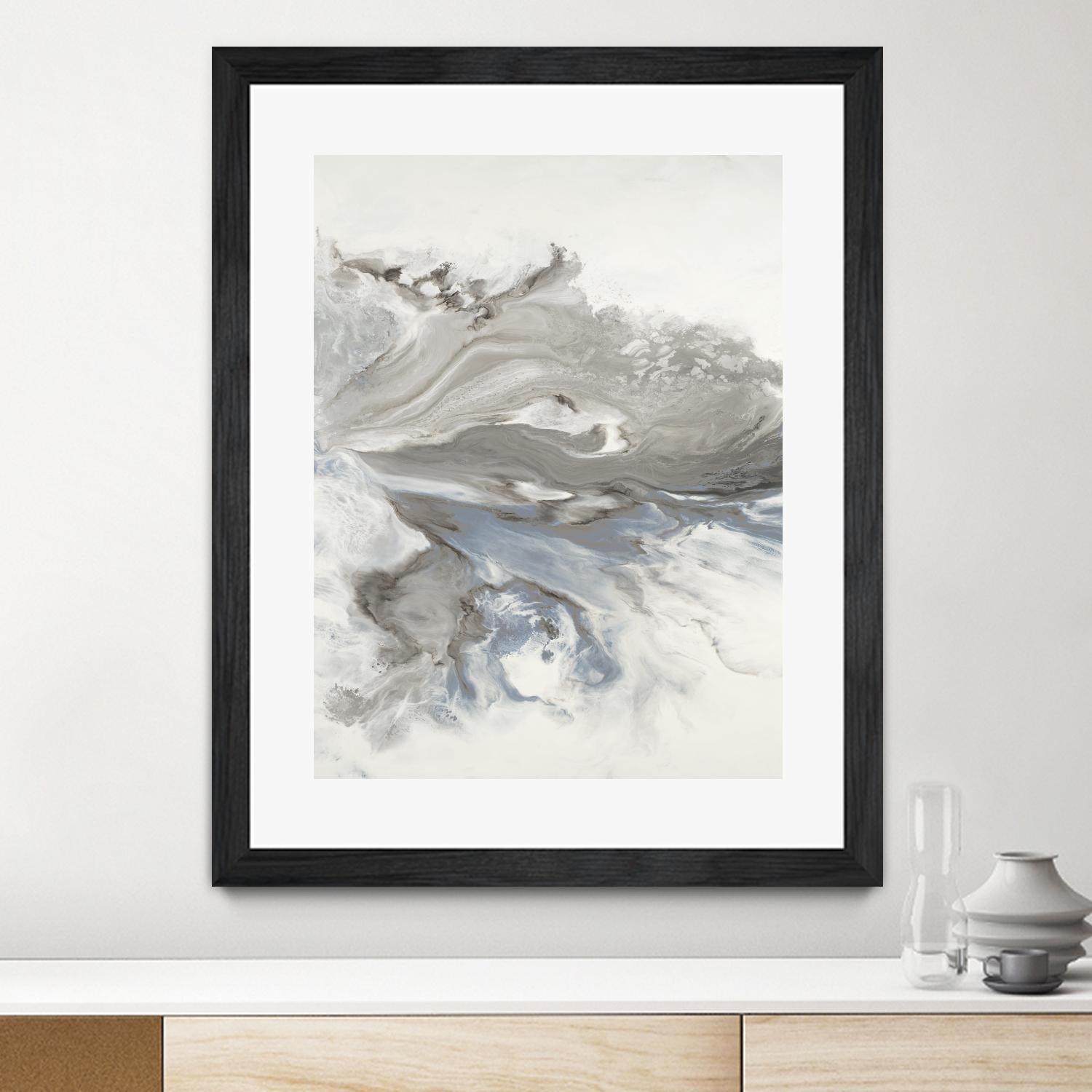 Think Of You by Corrie LaVelle on GIANT ART - whites & creams fluid abstracts