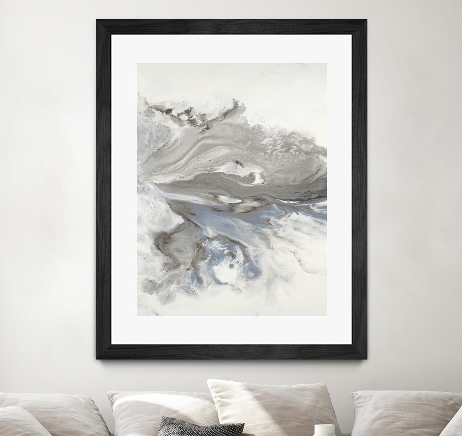 Think Of You by Corrie LaVelle on GIANT ART - whites & creams fluid abstracts