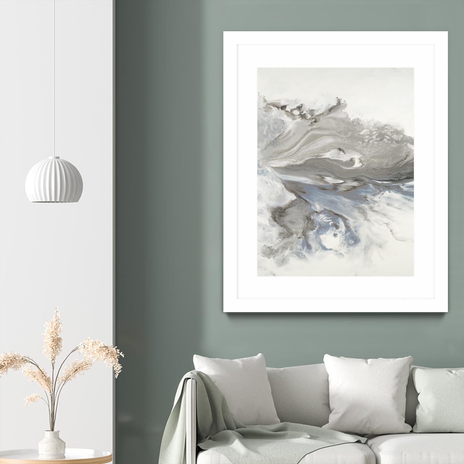 Think Of You by Corrie LaVelle on GIANT ART - whites & creams fluid abstracts