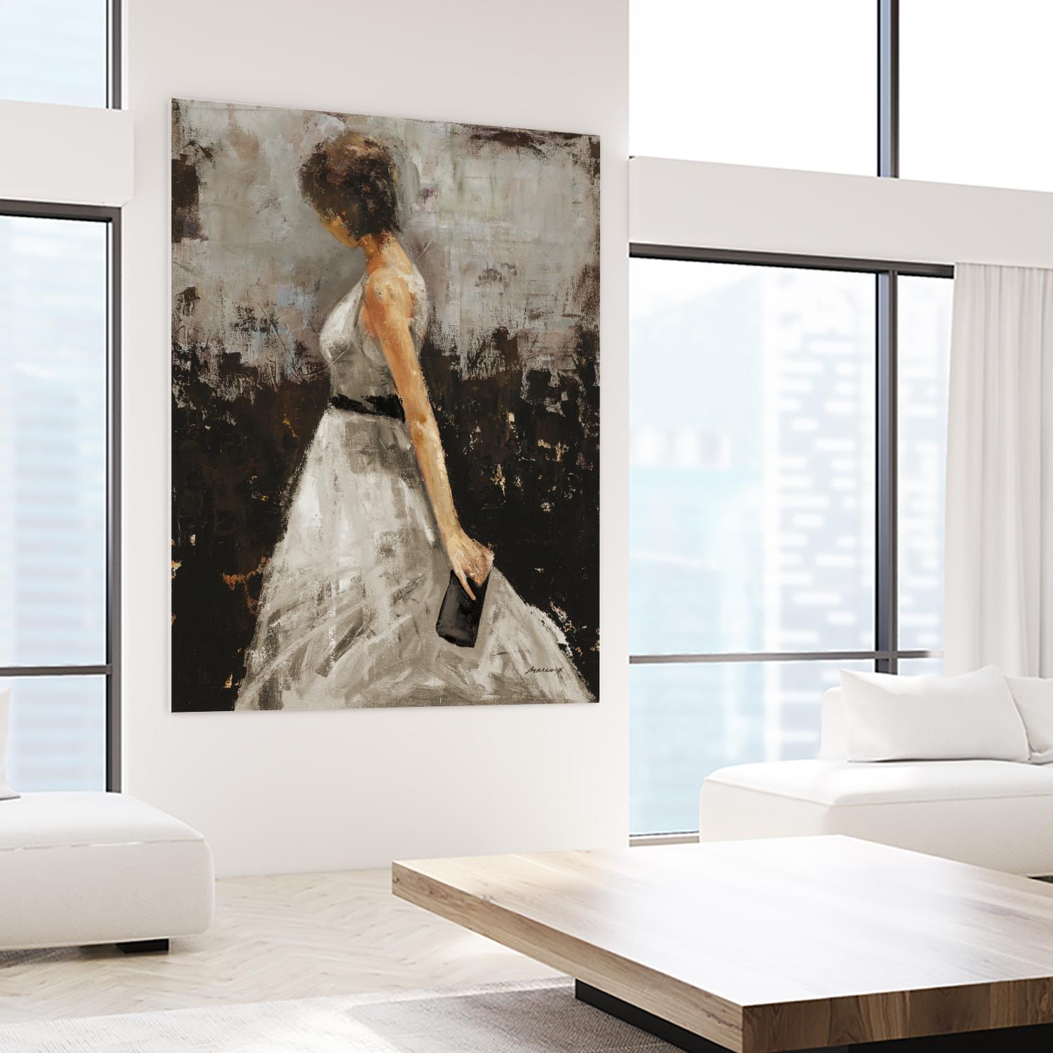 Contemplation by Julianne Marcoux on GIANT ART - brown figurative