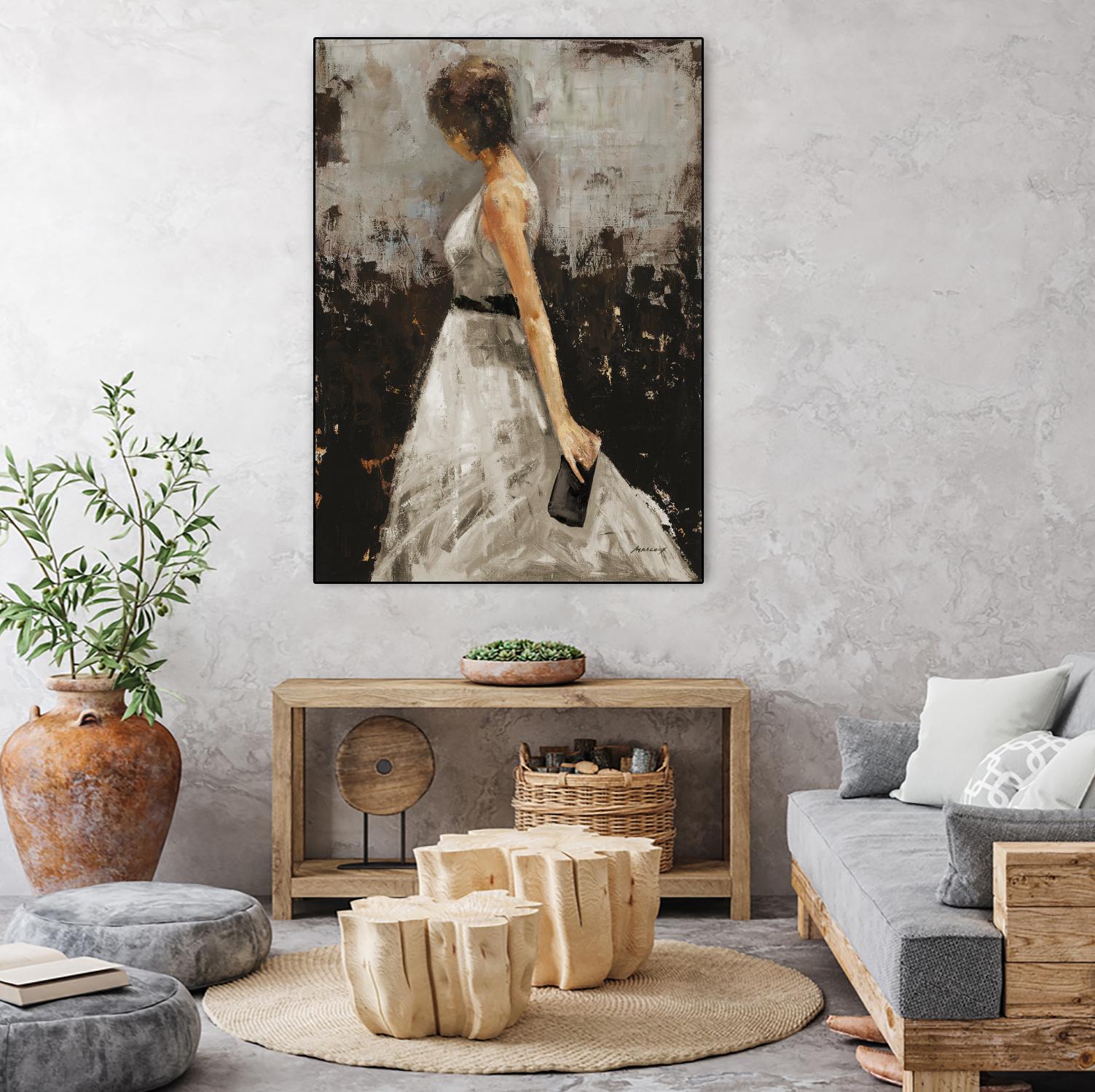 Contemplation by Julianne Marcoux on GIANT ART - brown figurative