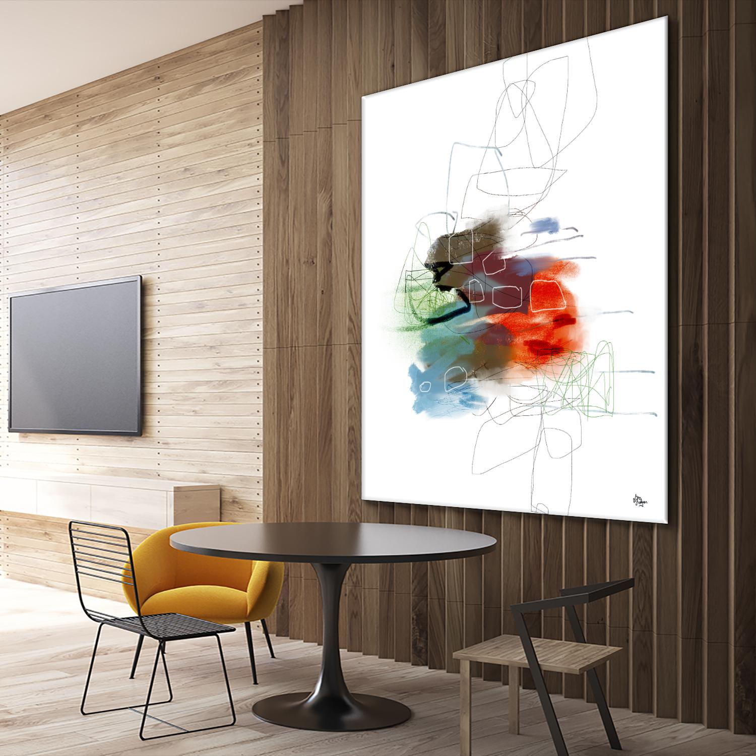 Loving Life I by Lisa Ridgers on GIANT ART - reds, blues abstract