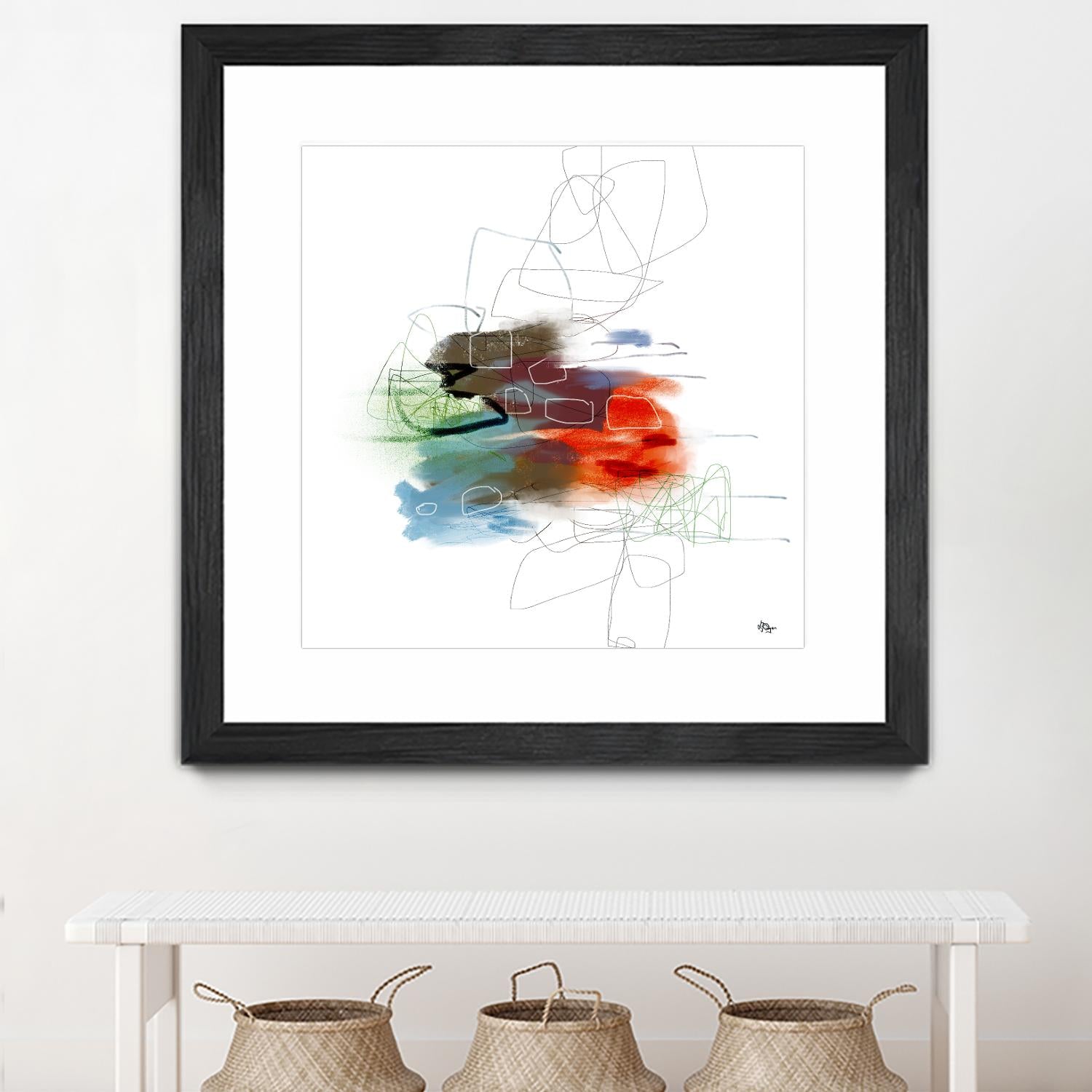 Loving Life I by Lisa Ridgers on GIANT ART - reds, blues abstract