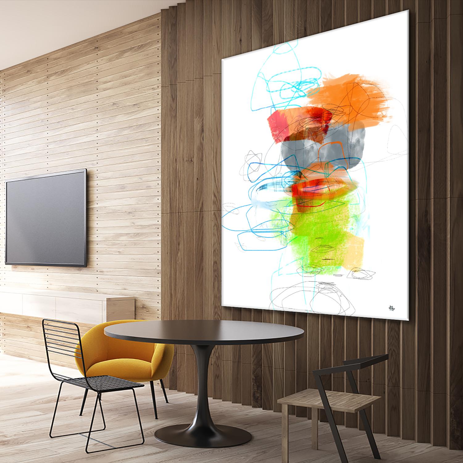 Loving Life IV by Lisa Ridgers on GIANT ART - oranges, greens abstract