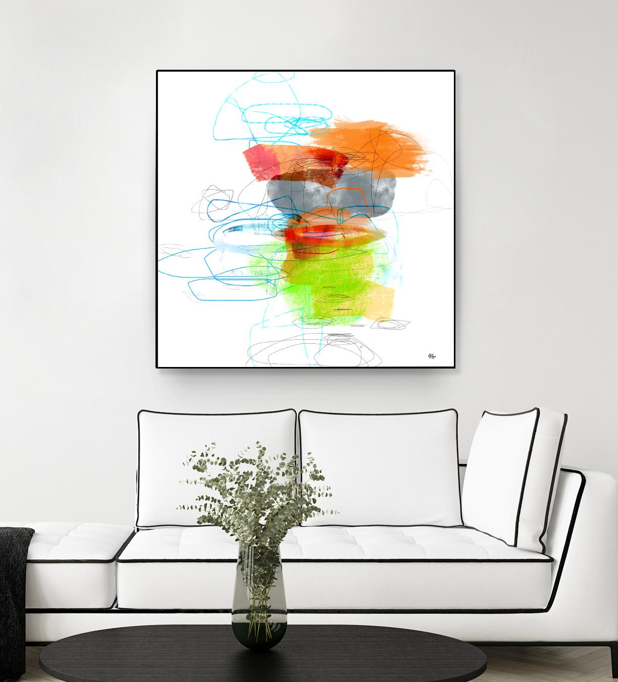 Loving Life IV by Lisa Ridgers on GIANT ART - oranges, greens abstract