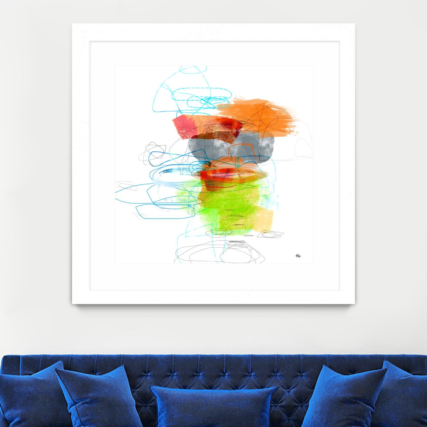 Loving Life IV by Lisa Ridgers on GIANT ART - oranges, greens abstract