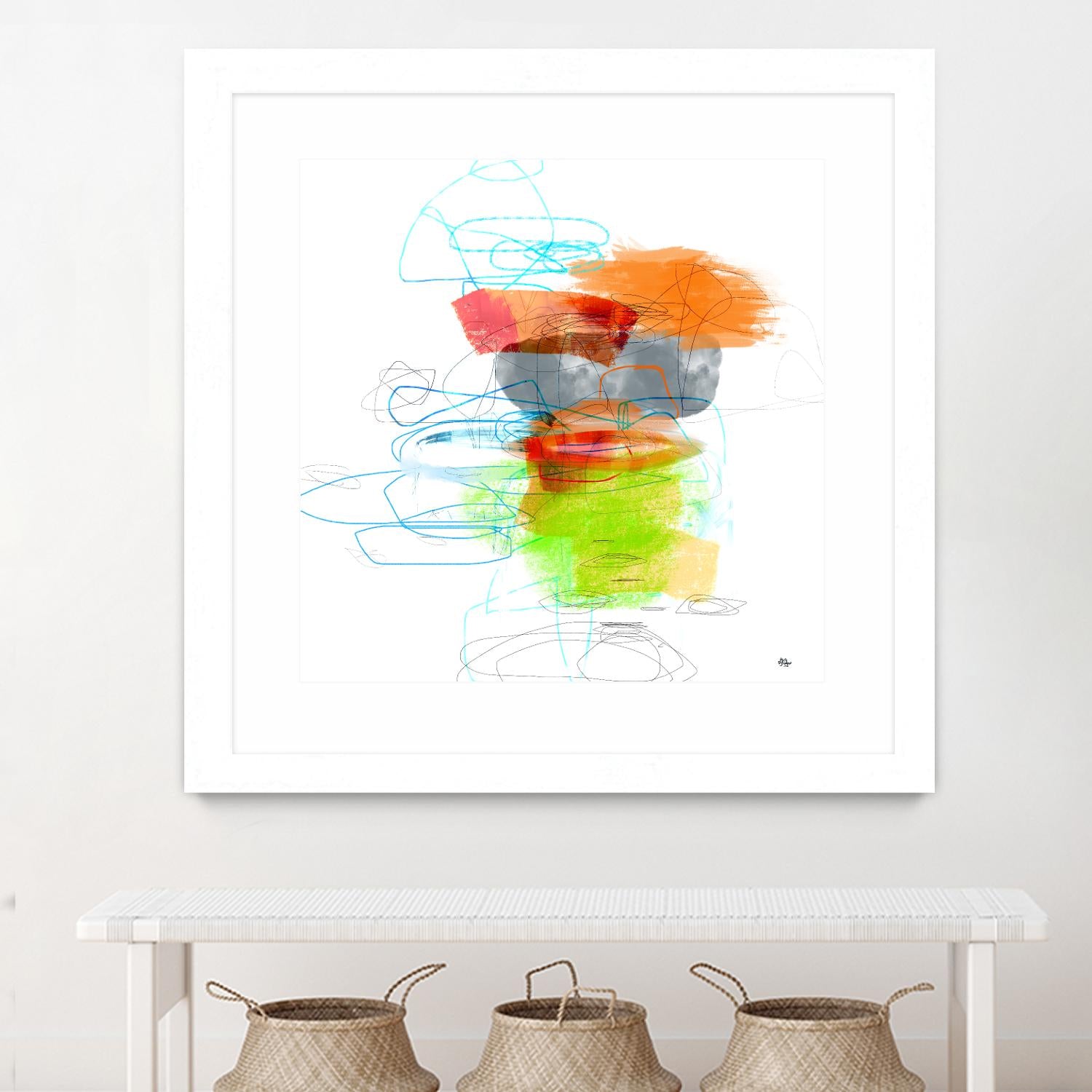 Loving Life IV by Lisa Ridgers on GIANT ART - oranges, greens abstract