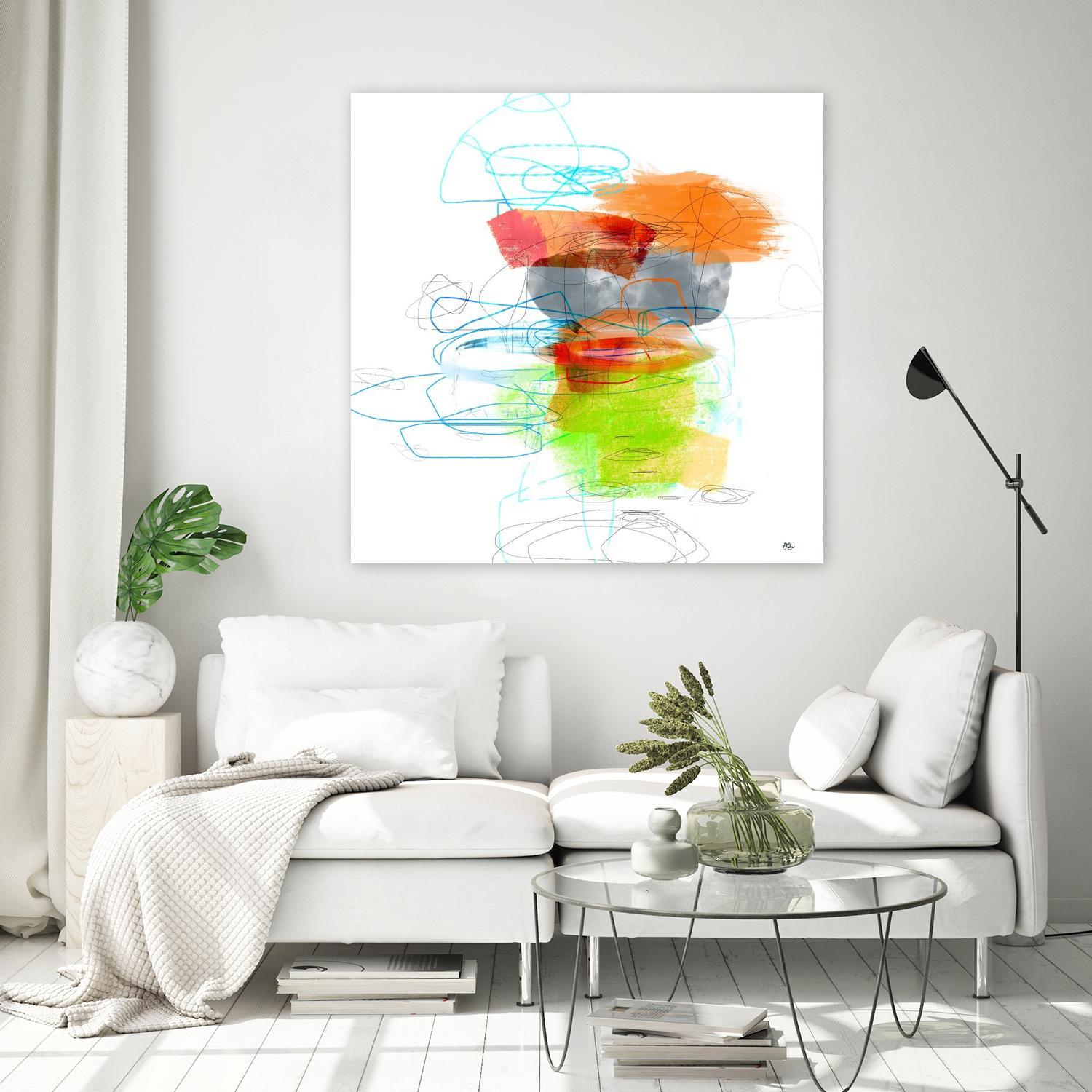 Loving Life IV by Lisa Ridgers on GIANT ART - oranges, greens abstract