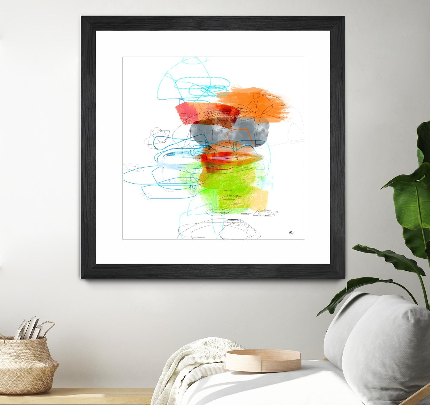 Loving Life IV by Lisa Ridgers on GIANT ART - oranges, greens abstract