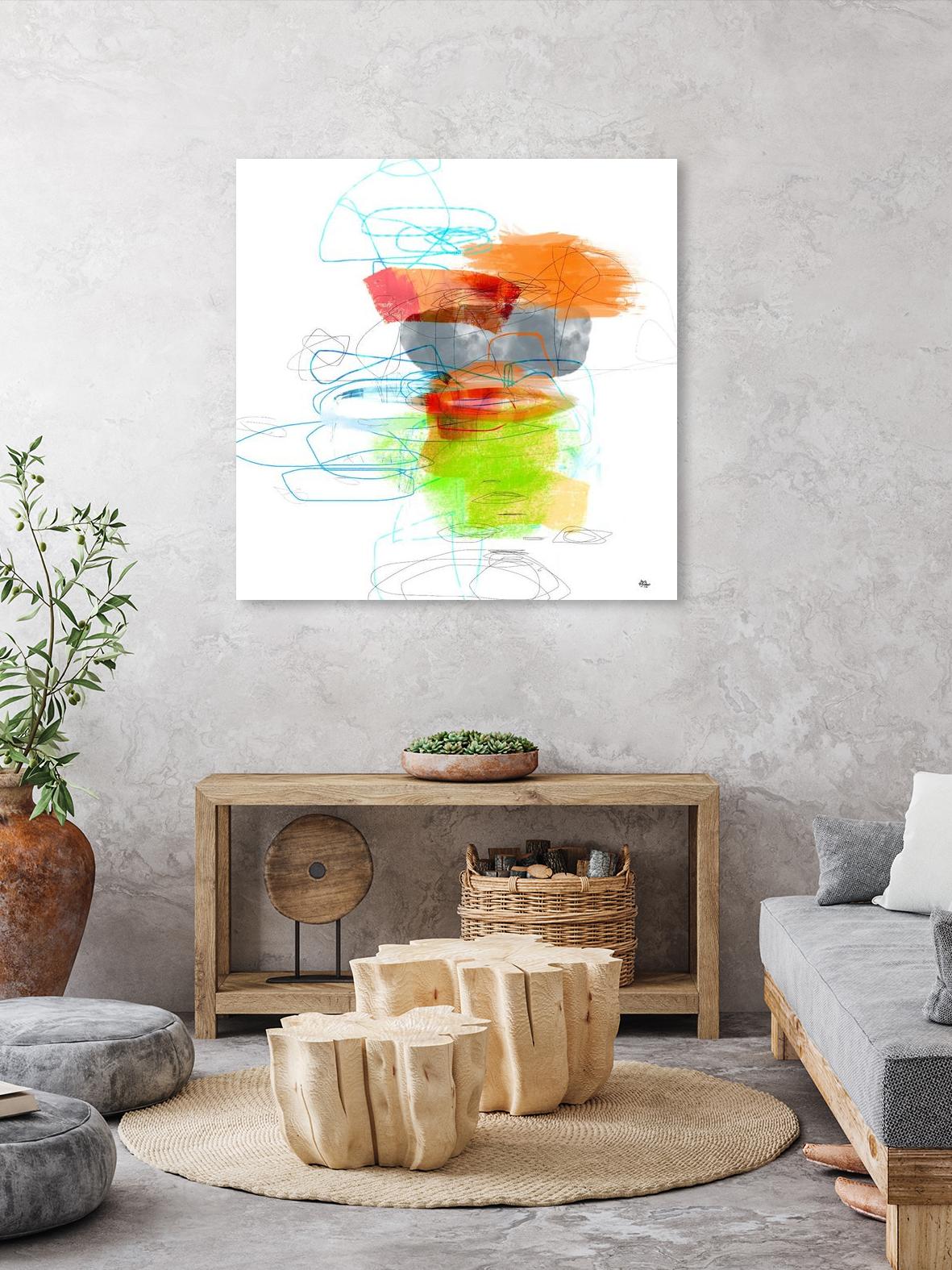 Loving Life IV by Lisa Ridgers on GIANT ART - oranges, greens abstract