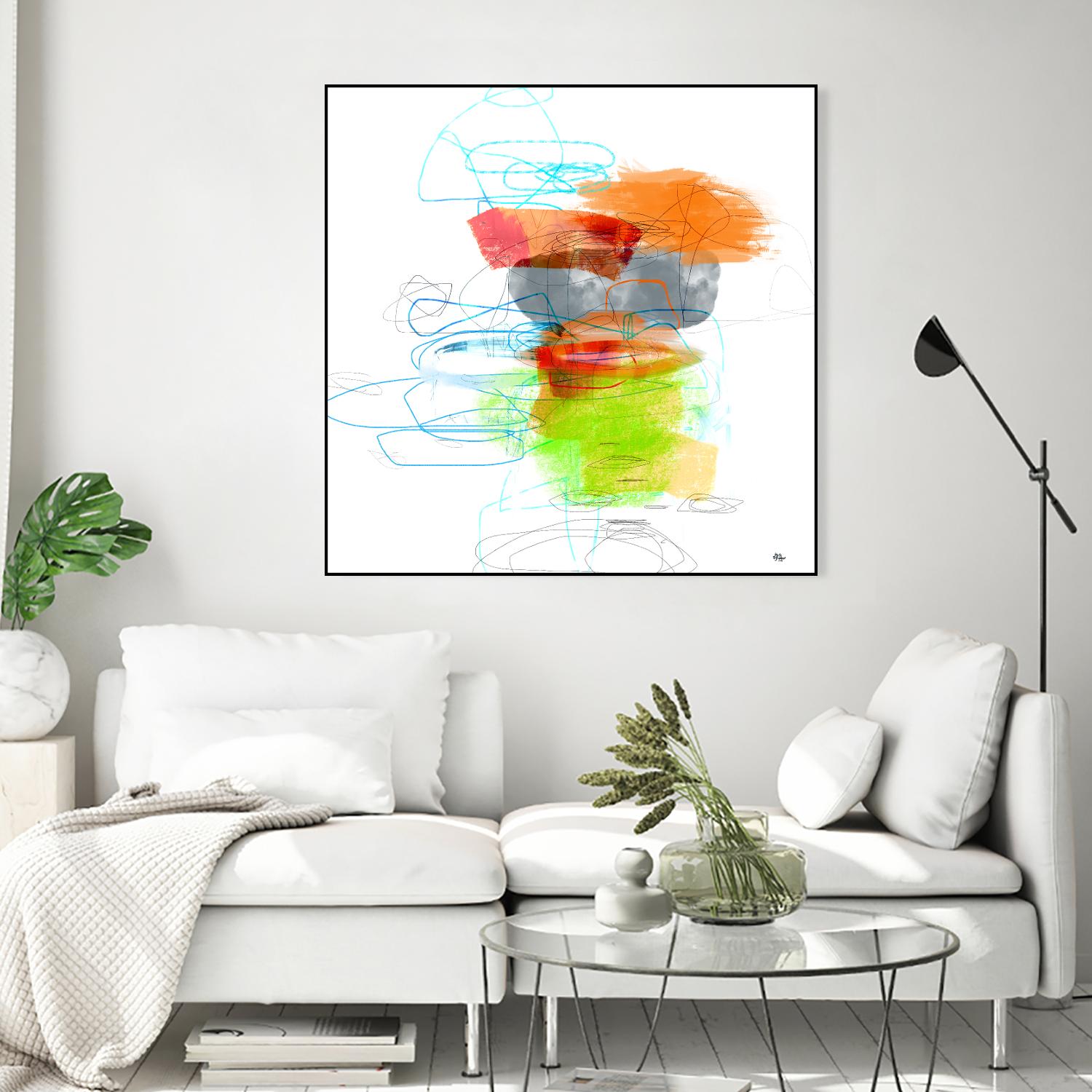 Loving Life IV by Lisa Ridgers on GIANT ART - oranges, greens abstract