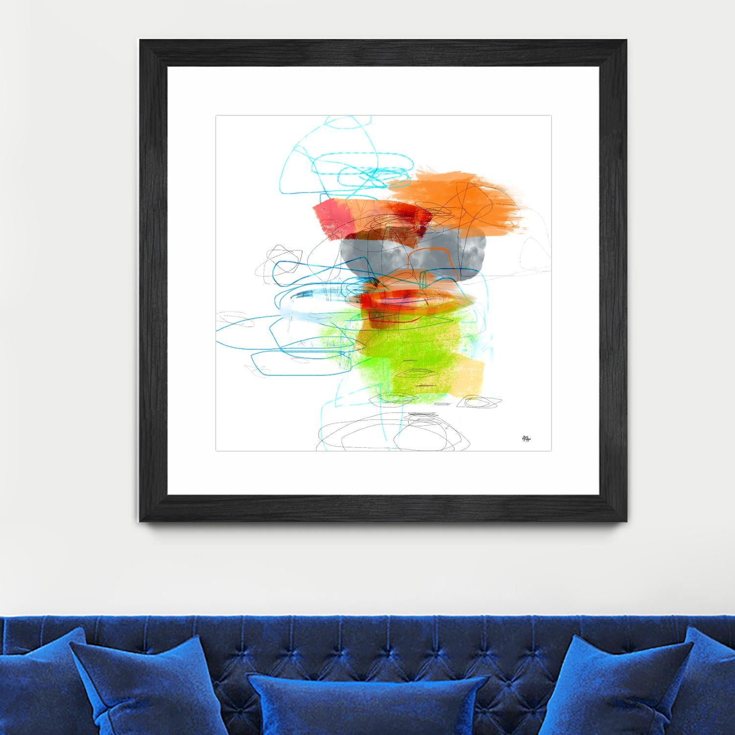 Loving Life IV by Lisa Ridgers on GIANT ART - oranges, greens abstract