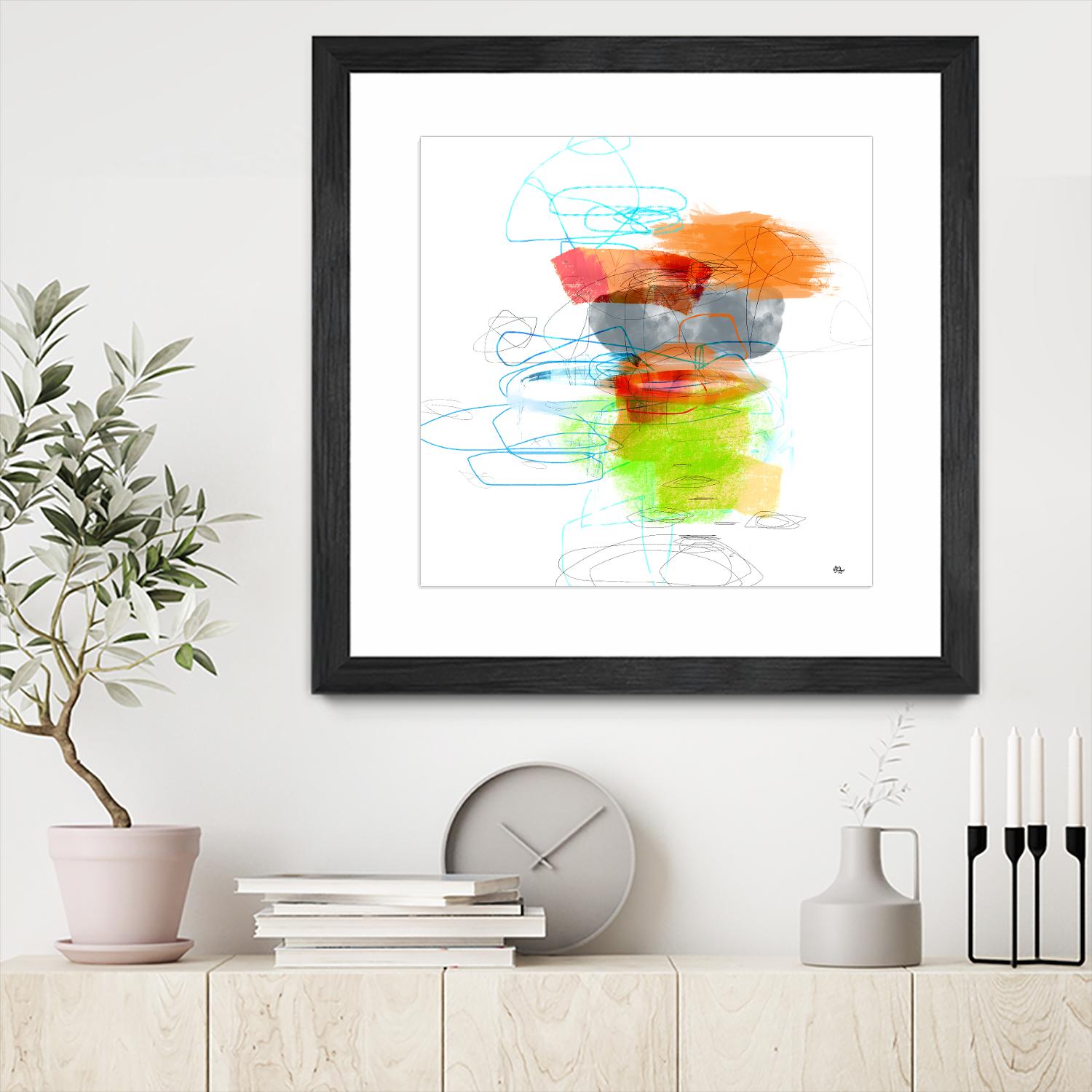 Loving Life IV by Lisa Ridgers on GIANT ART - oranges, greens abstract