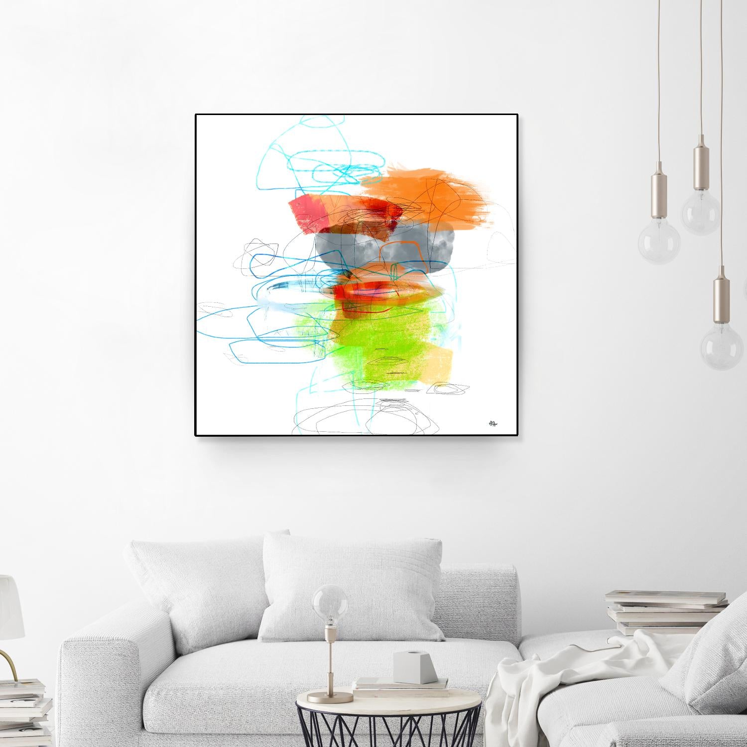 Loving Life IV by Lisa Ridgers on GIANT ART - oranges, greens abstract