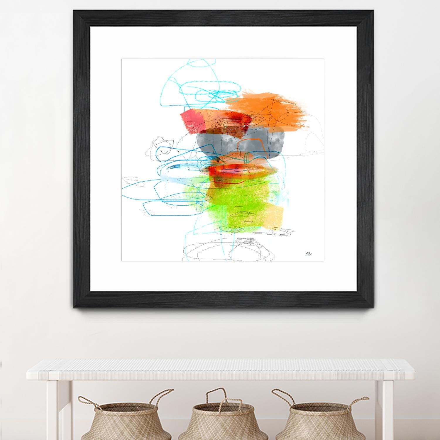 Loving Life IV by Lisa Ridgers on GIANT ART - oranges, greens abstract