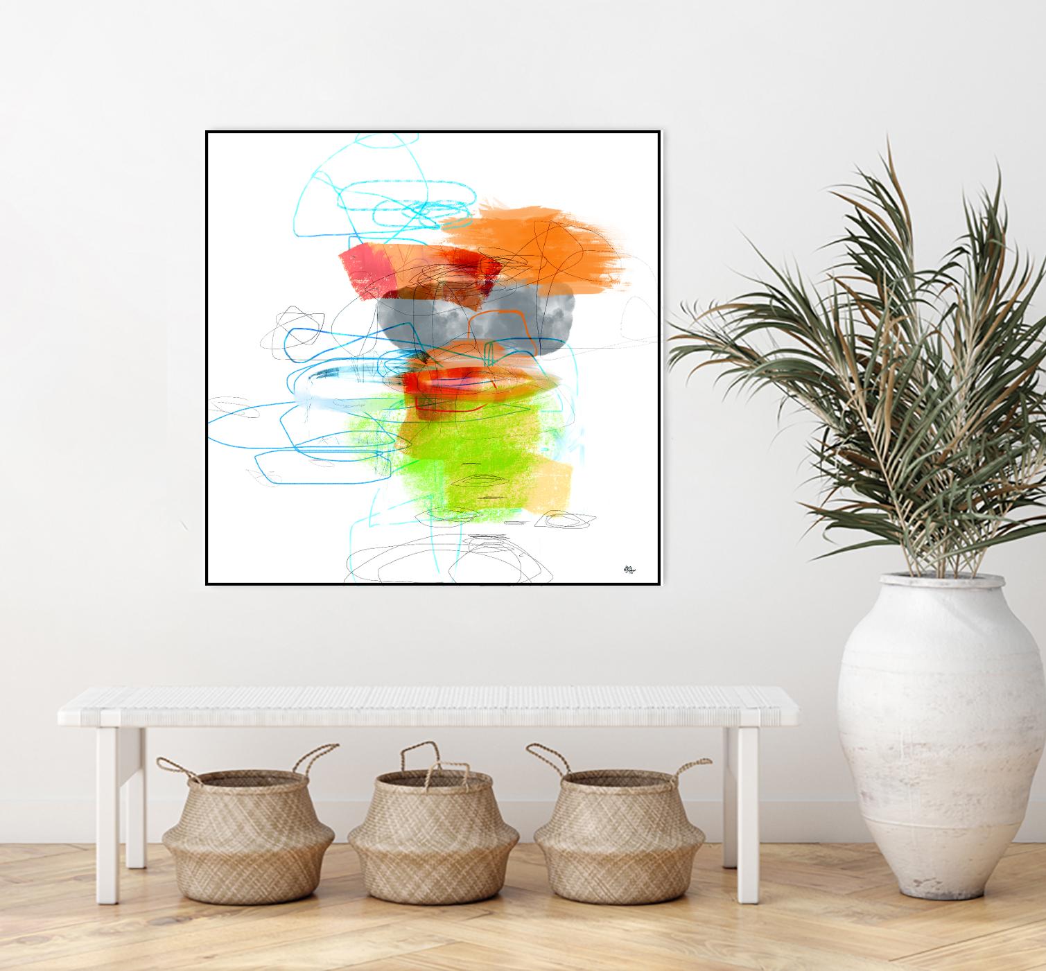 Loving Life IV by Lisa Ridgers on GIANT ART - oranges, greens abstract