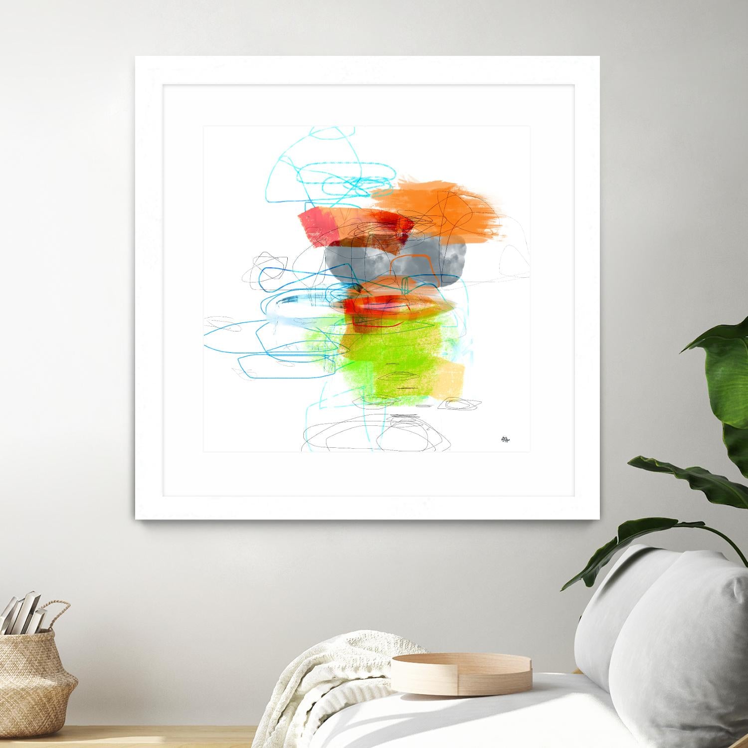 Loving Life IV by Lisa Ridgers on GIANT ART - oranges, greens abstract