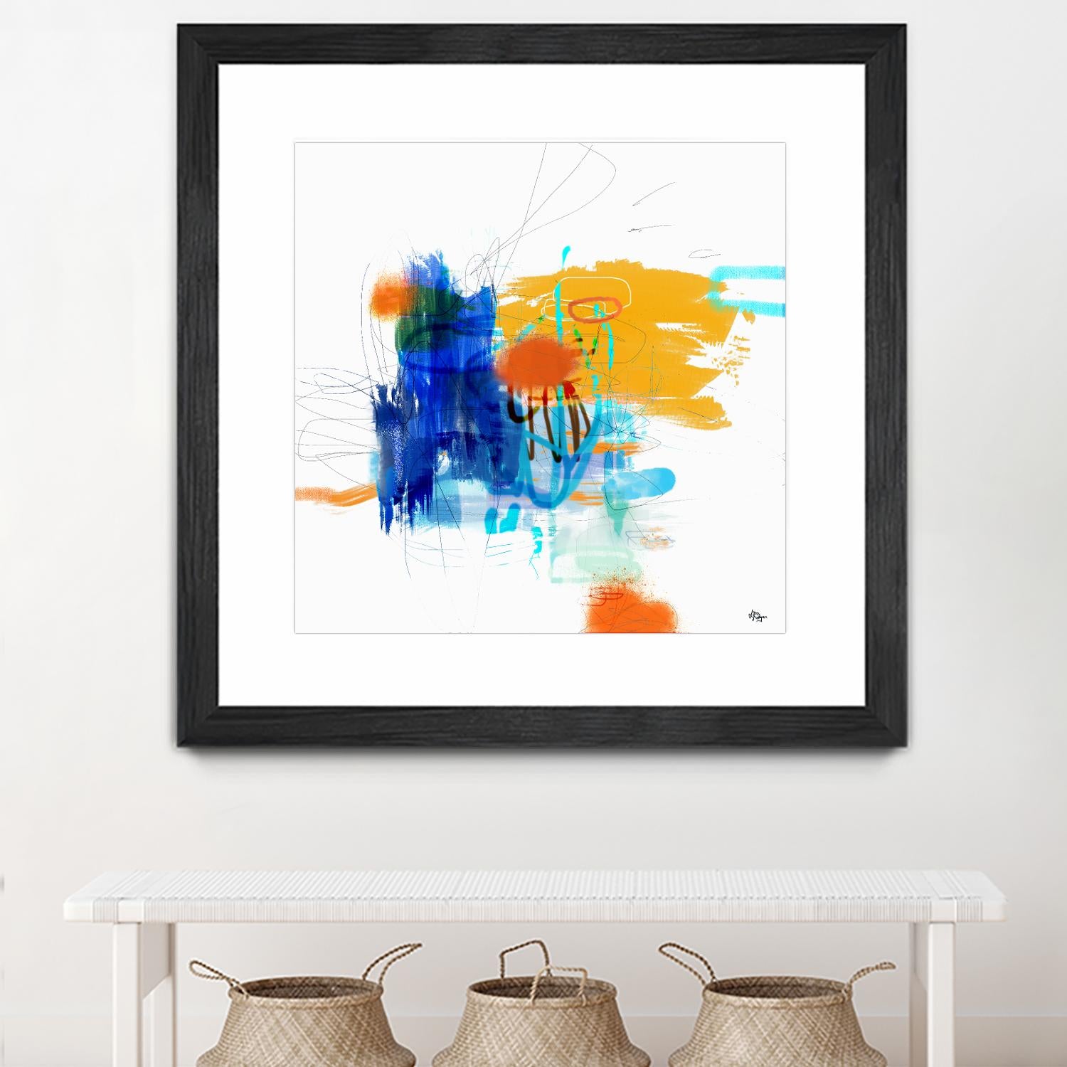 Loving Life VI by Lisa Ridgers on GIANT ART - yellows, blues abstract