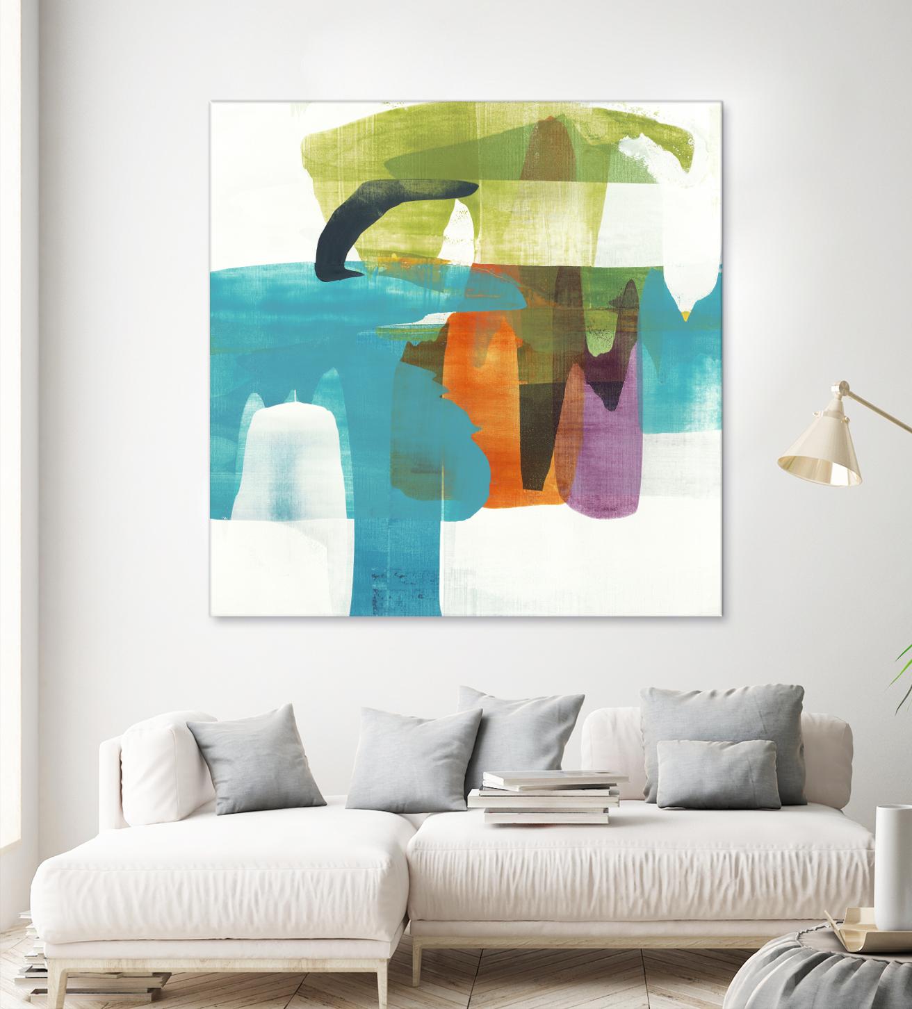 Vibrant Spirit II by Alridge on GIANT ART - greens, blues abstract