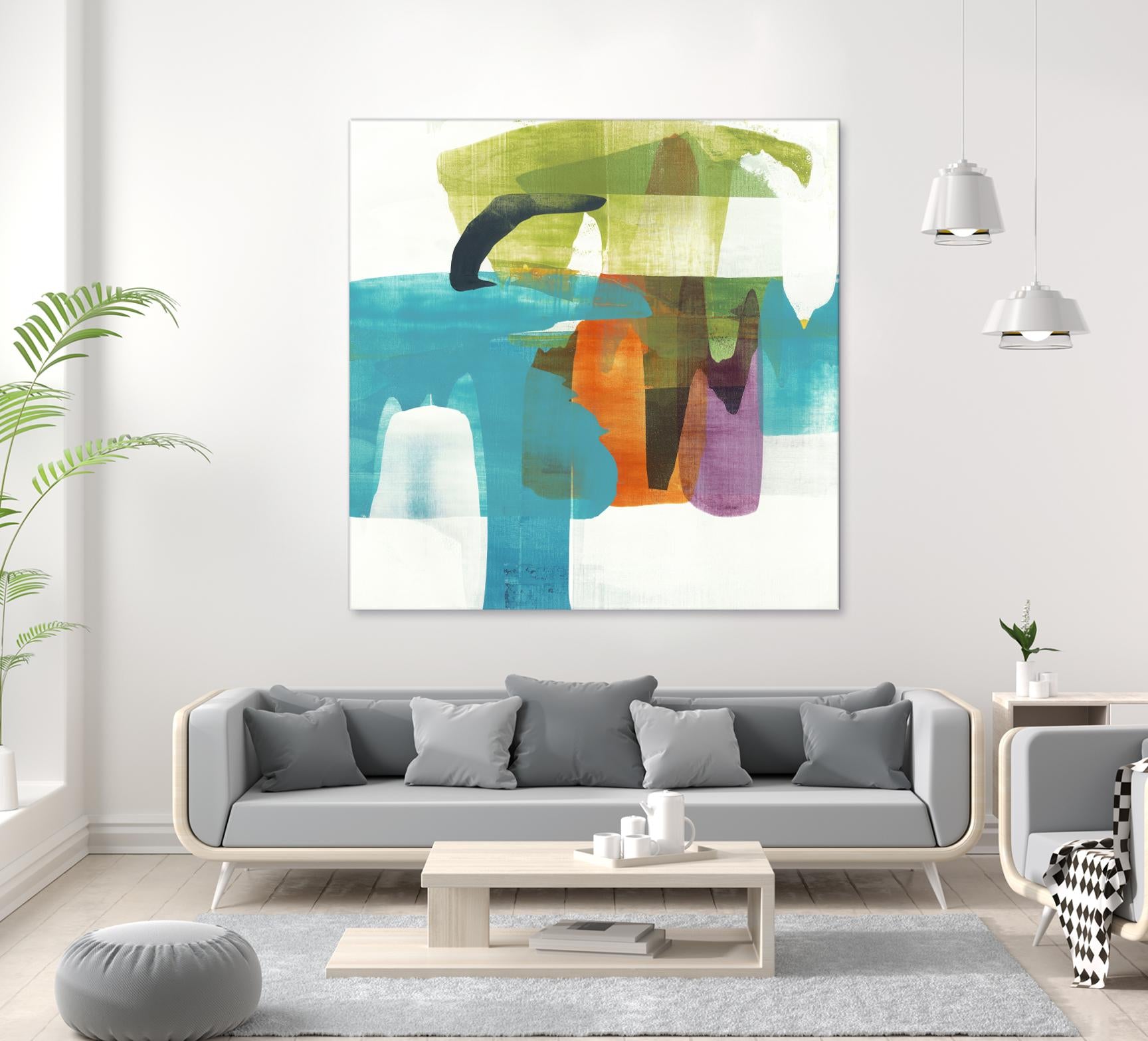 Vibrant Spirit II by Alridge on GIANT ART - greens, blues abstract