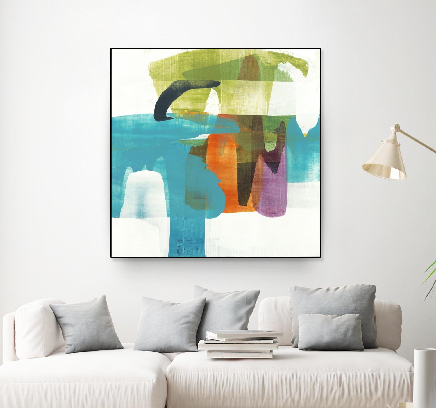 Vibrant Spirit II by Alridge on GIANT ART - greens, blues abstract