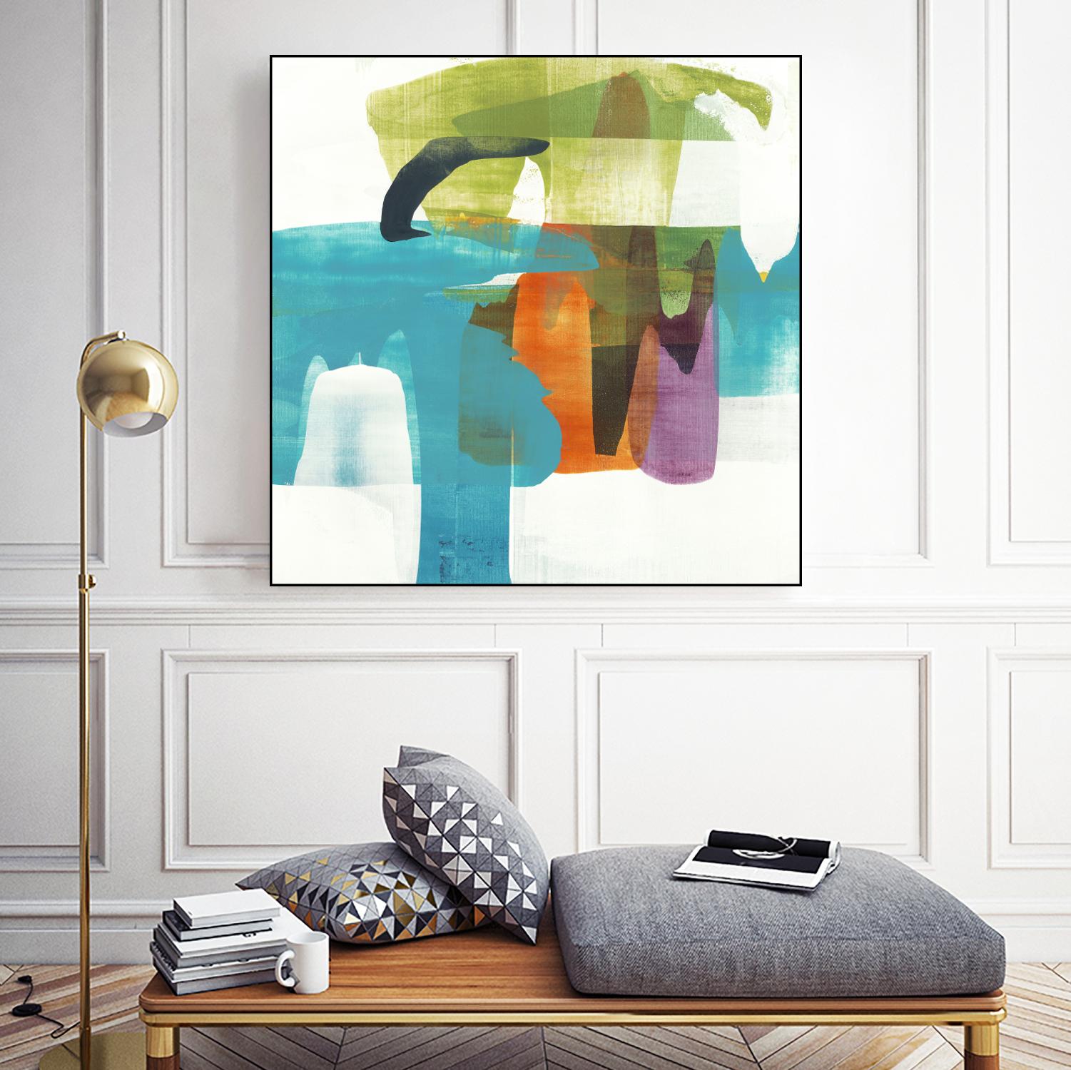 Vibrant Spirit II by Alridge on GIANT ART - greens, blues abstract