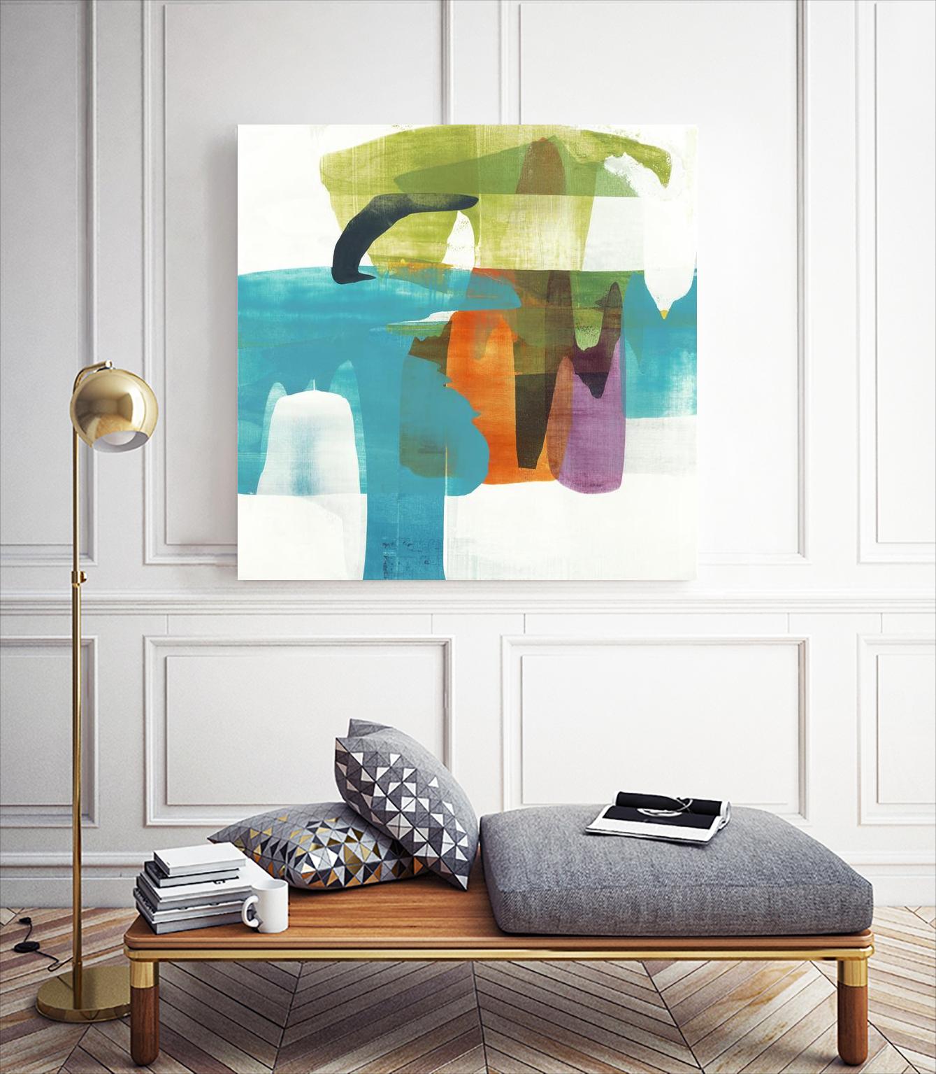 Vibrant Spirit II by Alridge on GIANT ART - greens, blues abstract