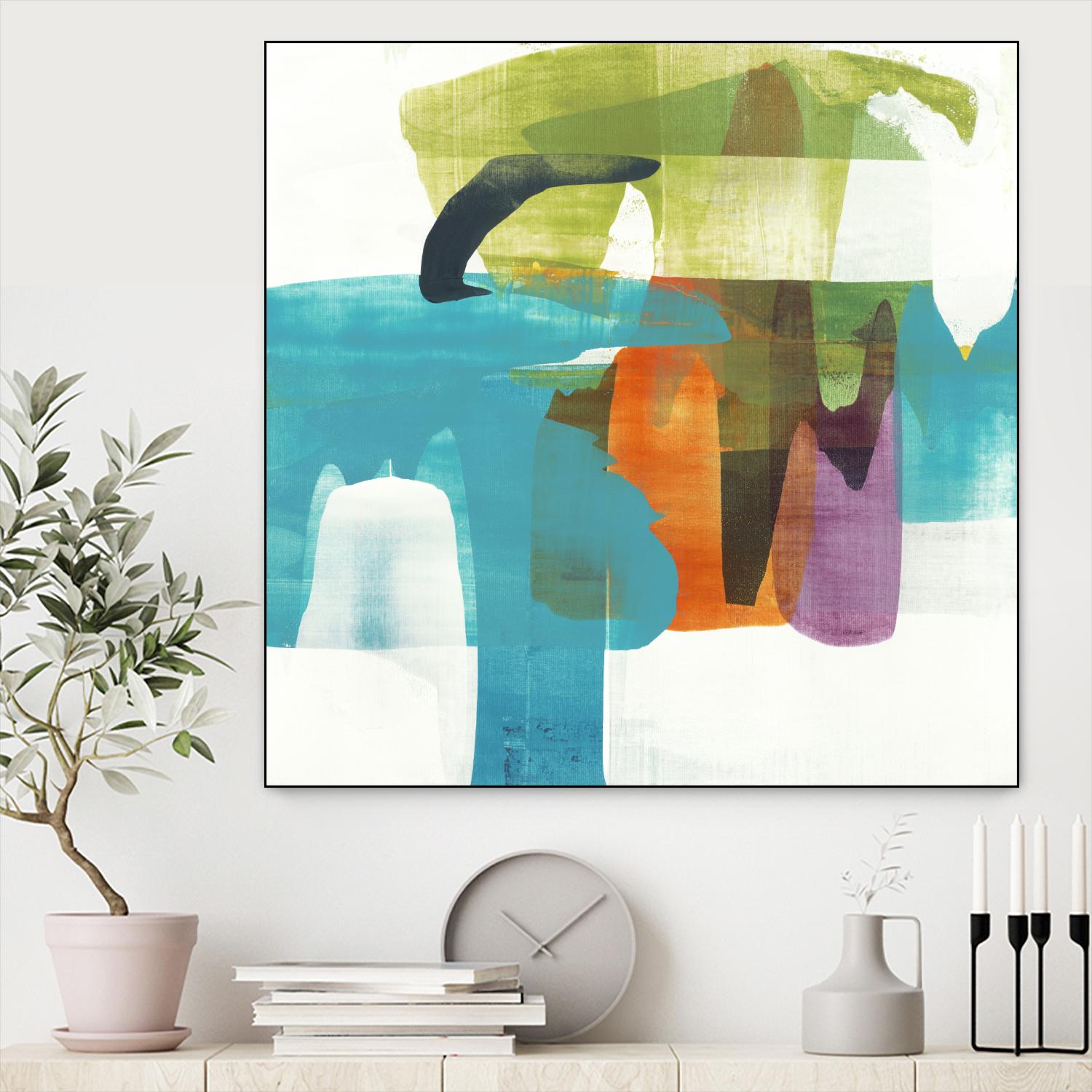 Vibrant Spirit II by Alridge on GIANT ART - greens, blues abstract