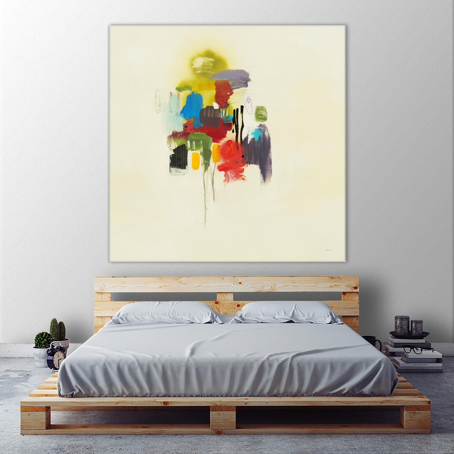 In the Beginning I by L. Baines on GIANT ART - reds, yellows abstract