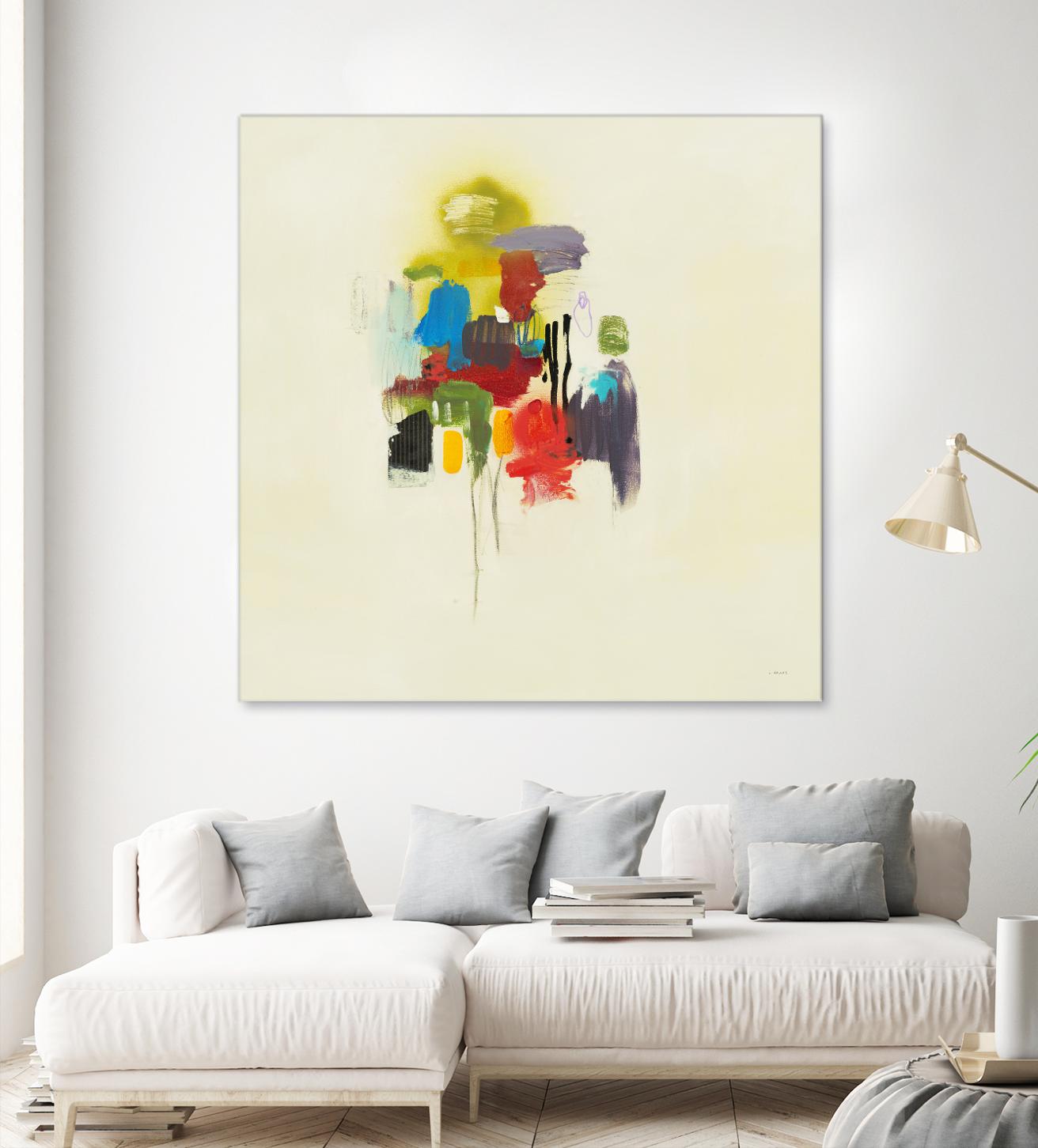 In the Beginning I by L. Baines on GIANT ART - reds, yellows abstract