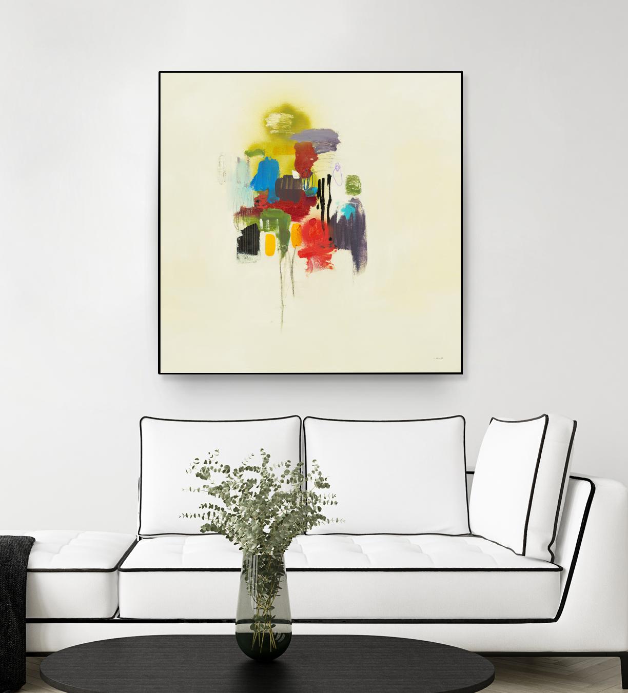 In the Beginning I by L. Baines on GIANT ART - reds, yellows abstract