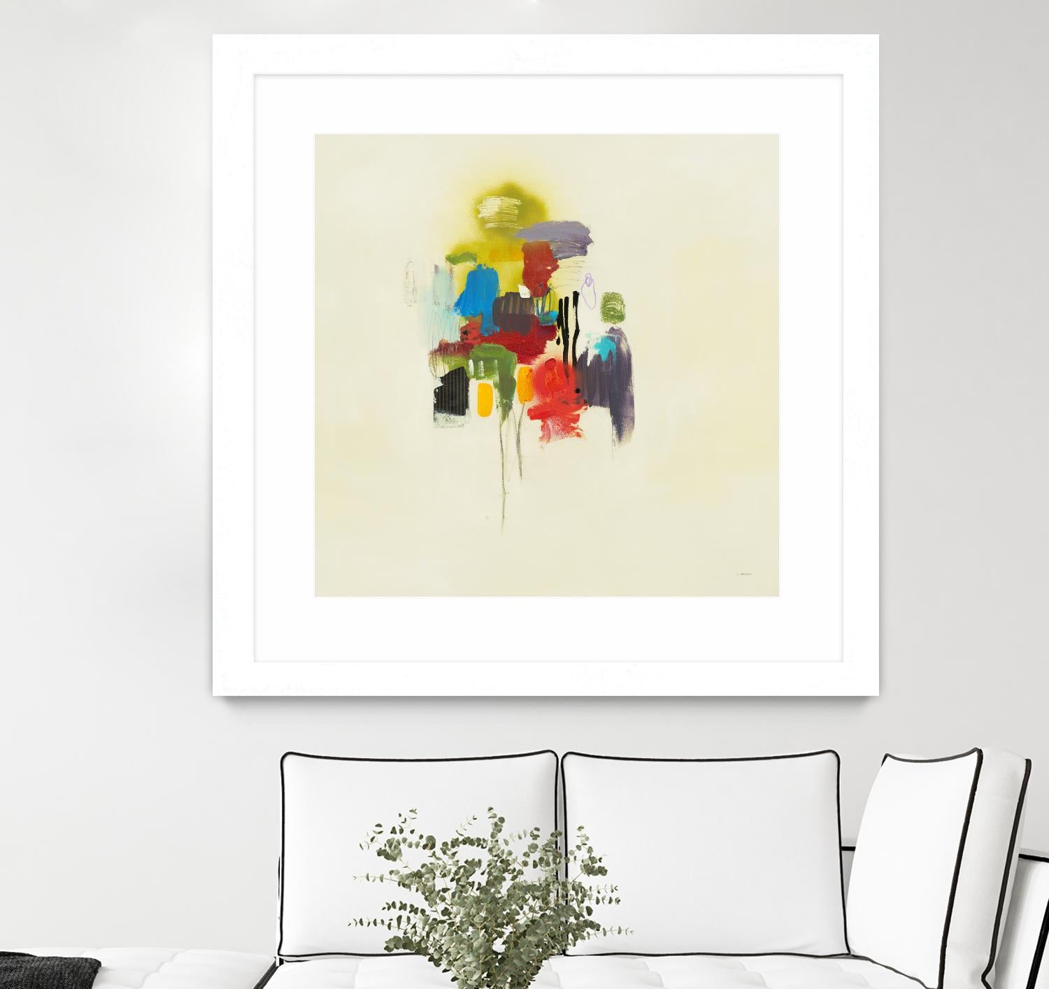 In the Beginning I by L. Baines on GIANT ART - reds, yellows abstract