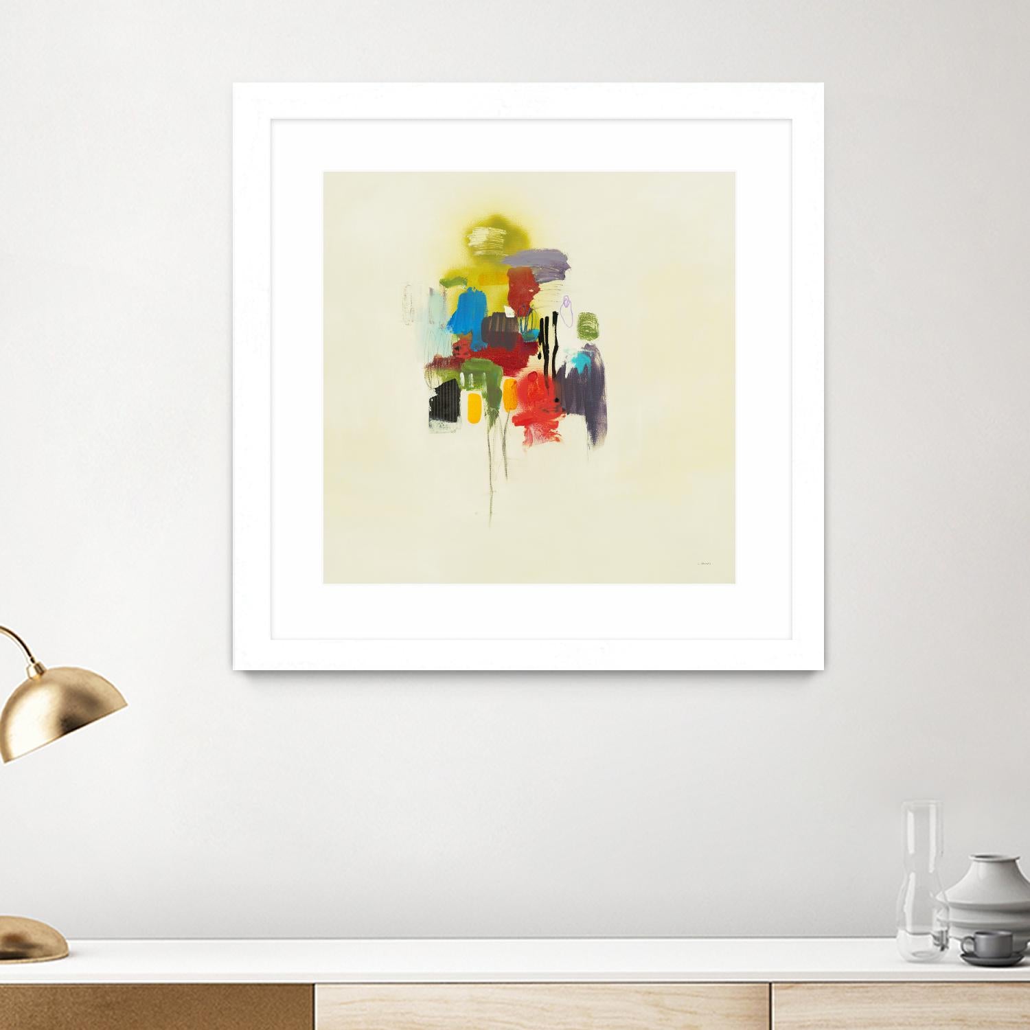 In the Beginning I by L. Baines on GIANT ART - reds, yellows abstract