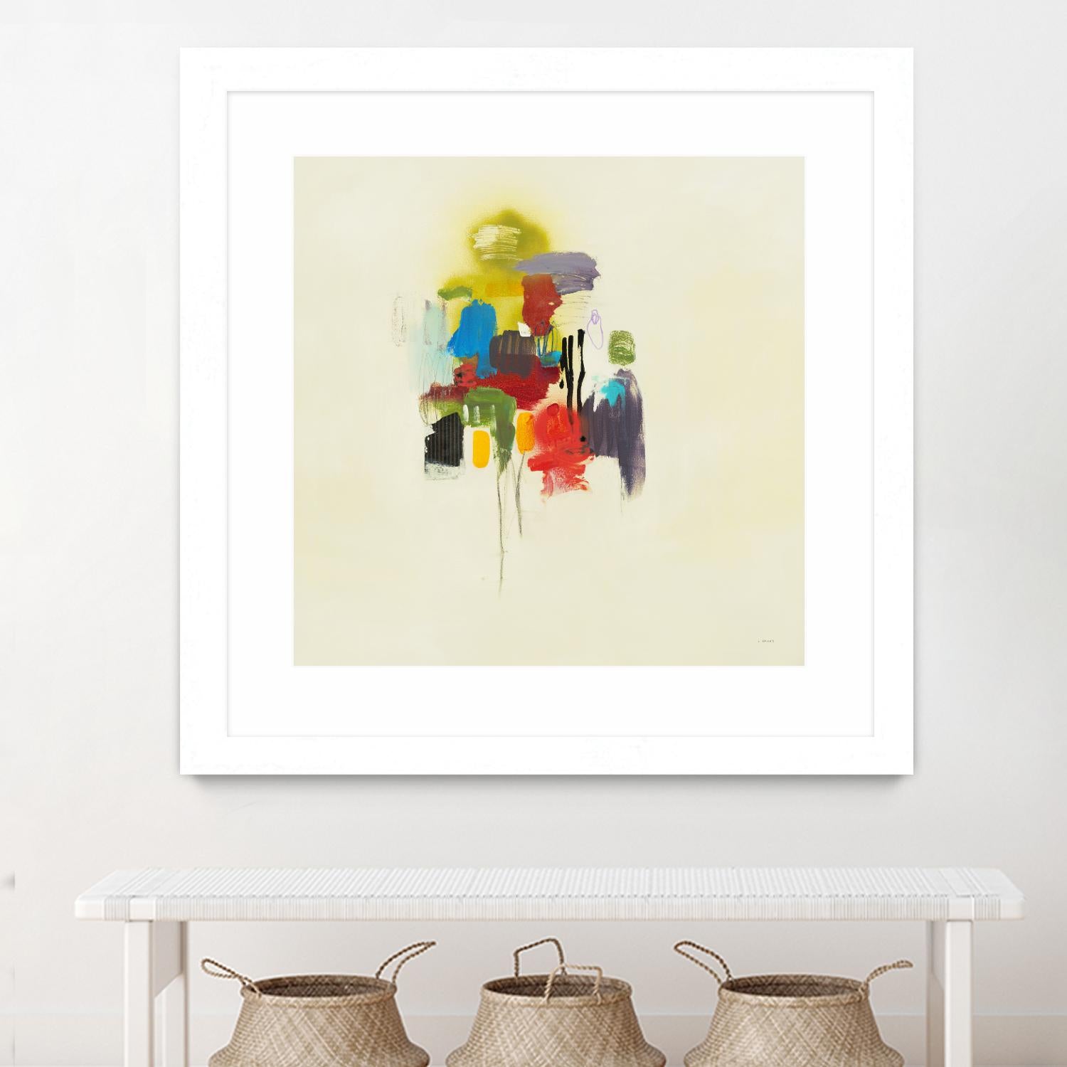 In the Beginning I by L. Baines on GIANT ART - reds, yellows abstract