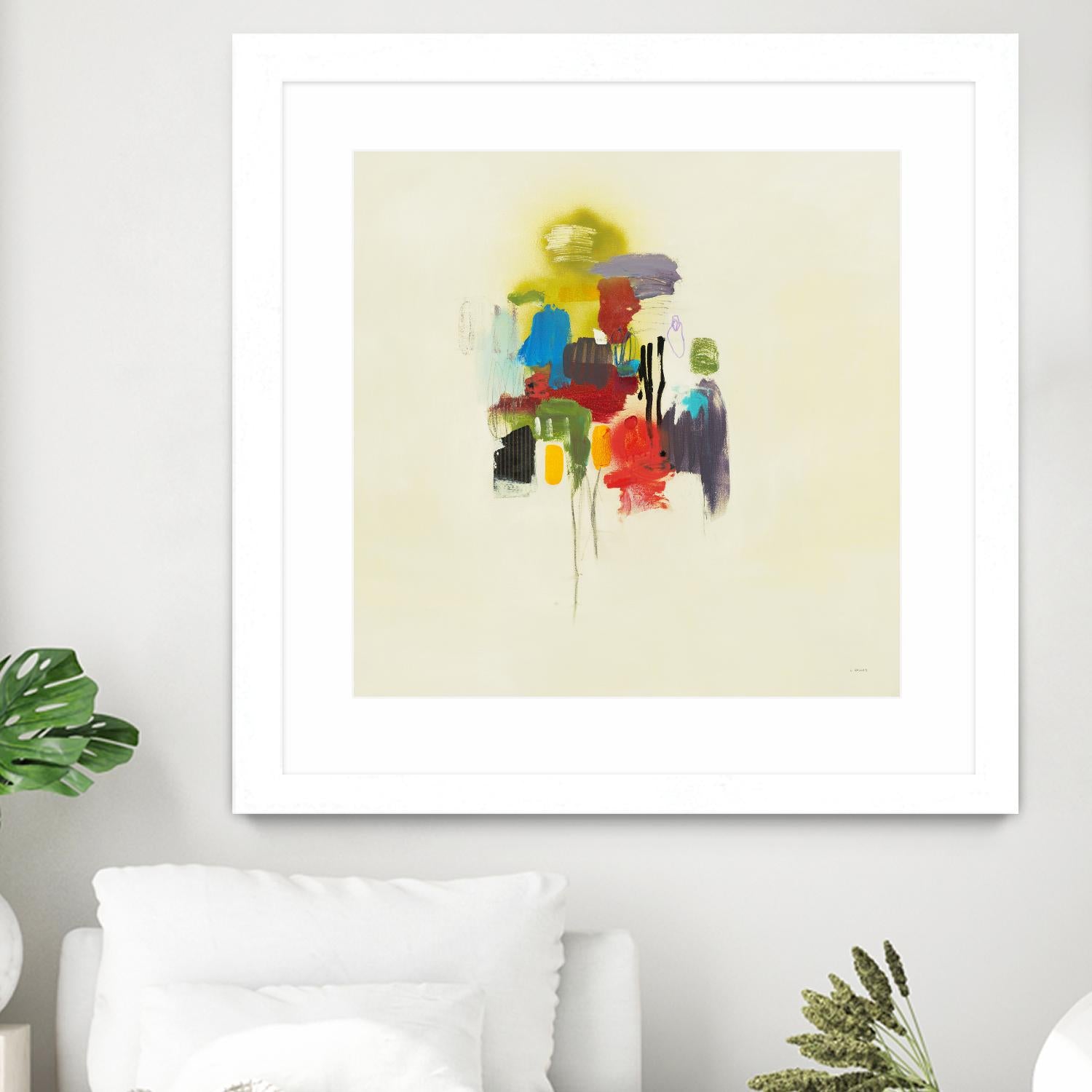 In the Beginning I by L. Baines on GIANT ART - reds, yellows abstract