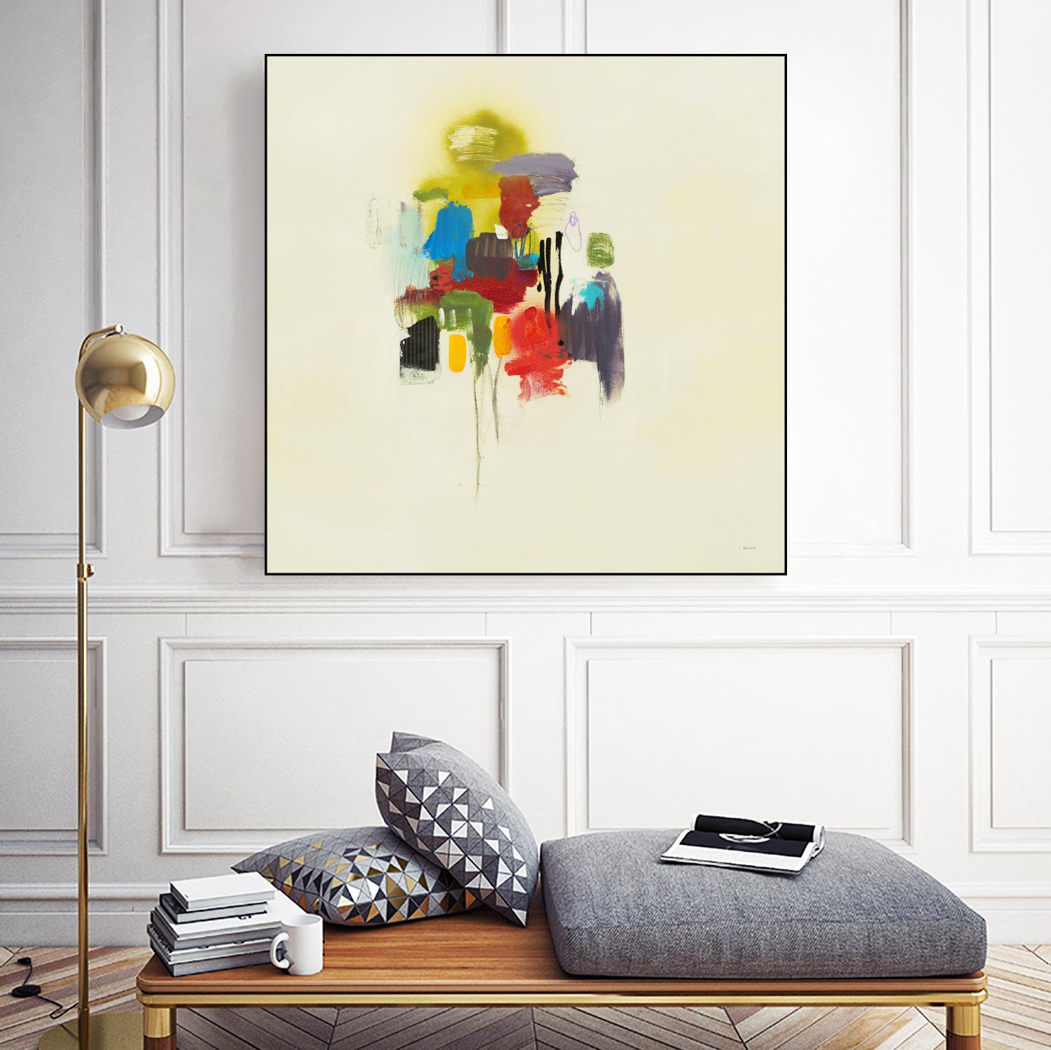 In the Beginning I by L. Baines on GIANT ART - reds, yellows abstract