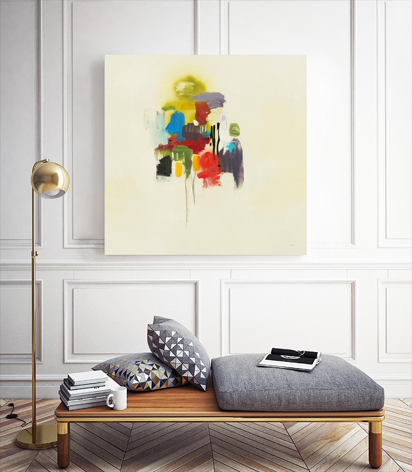 In the Beginning I by L. Baines on GIANT ART - reds, yellows abstract