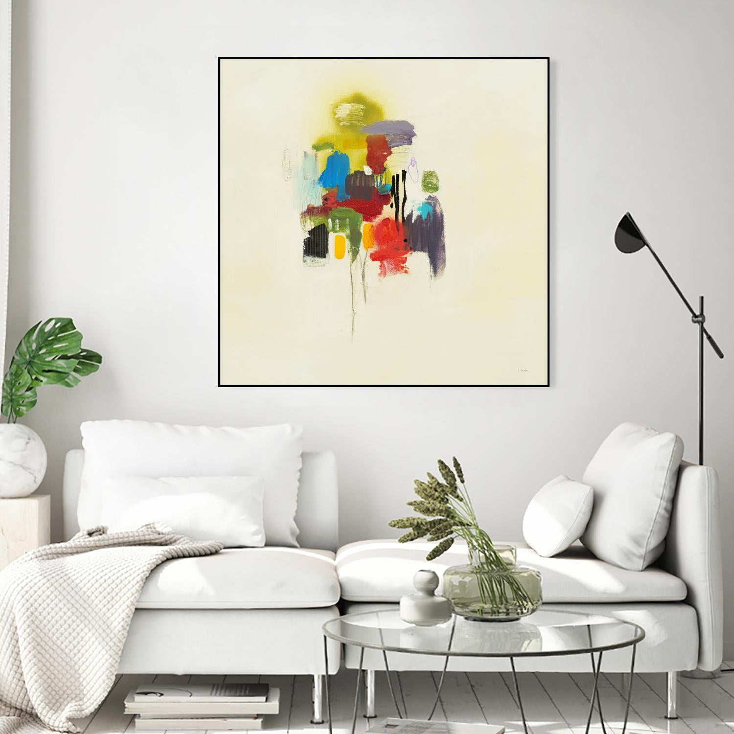 In the Beginning I by L. Baines on GIANT ART - reds, yellows abstract