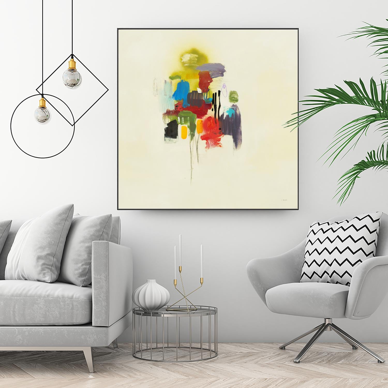 In the Beginning I by L. Baines on GIANT ART - reds, yellows abstract