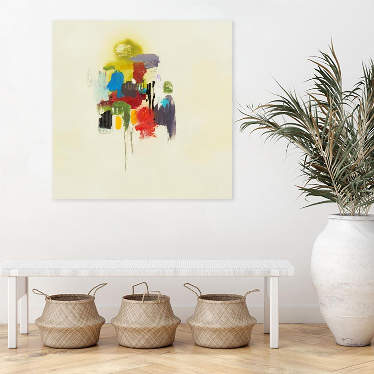 In the Beginning I by L. Baines on GIANT ART - reds, yellows abstract