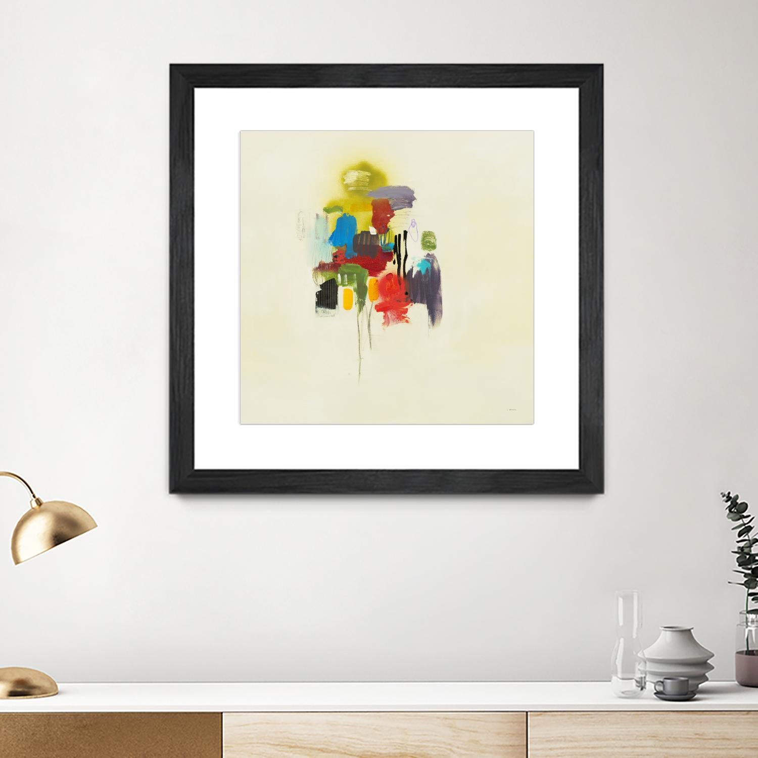 In the Beginning I by L. Baines on GIANT ART - reds, yellows abstract