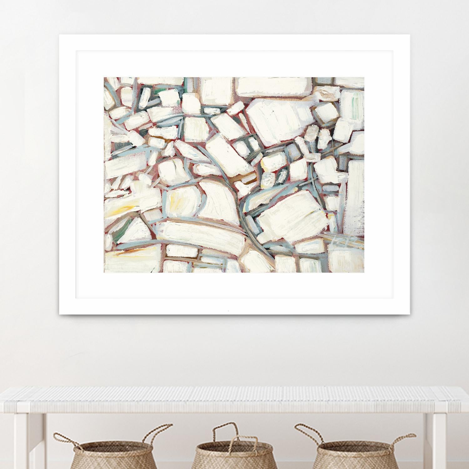 Sustainable Unicorn by Booke Borcherding on GIANT ART - whites & creams abstract