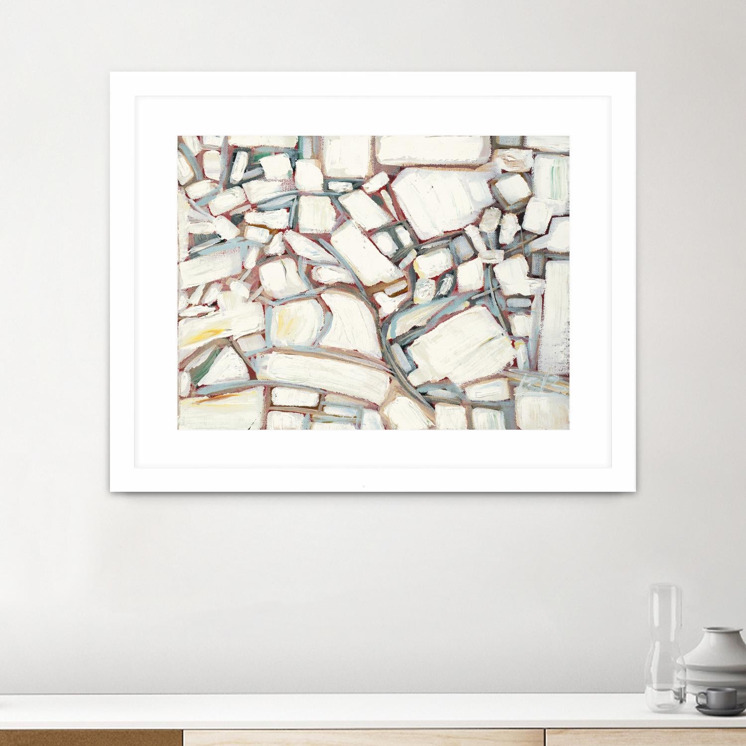 Sustainable Unicorn by Booke Borcherding on GIANT ART - whites & creams abstract