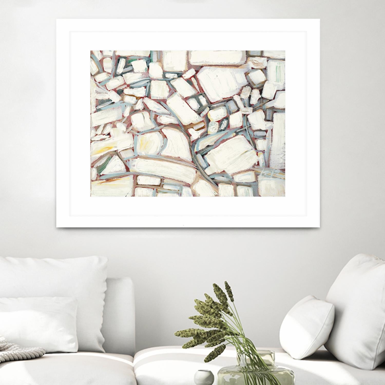 Sustainable Unicorn by Booke Borcherding on GIANT ART - whites & creams abstract