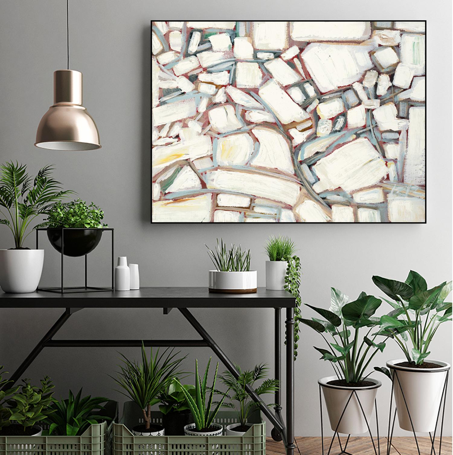 Sustainable Unicorn by Booke Borcherding on GIANT ART - whites & creams abstract