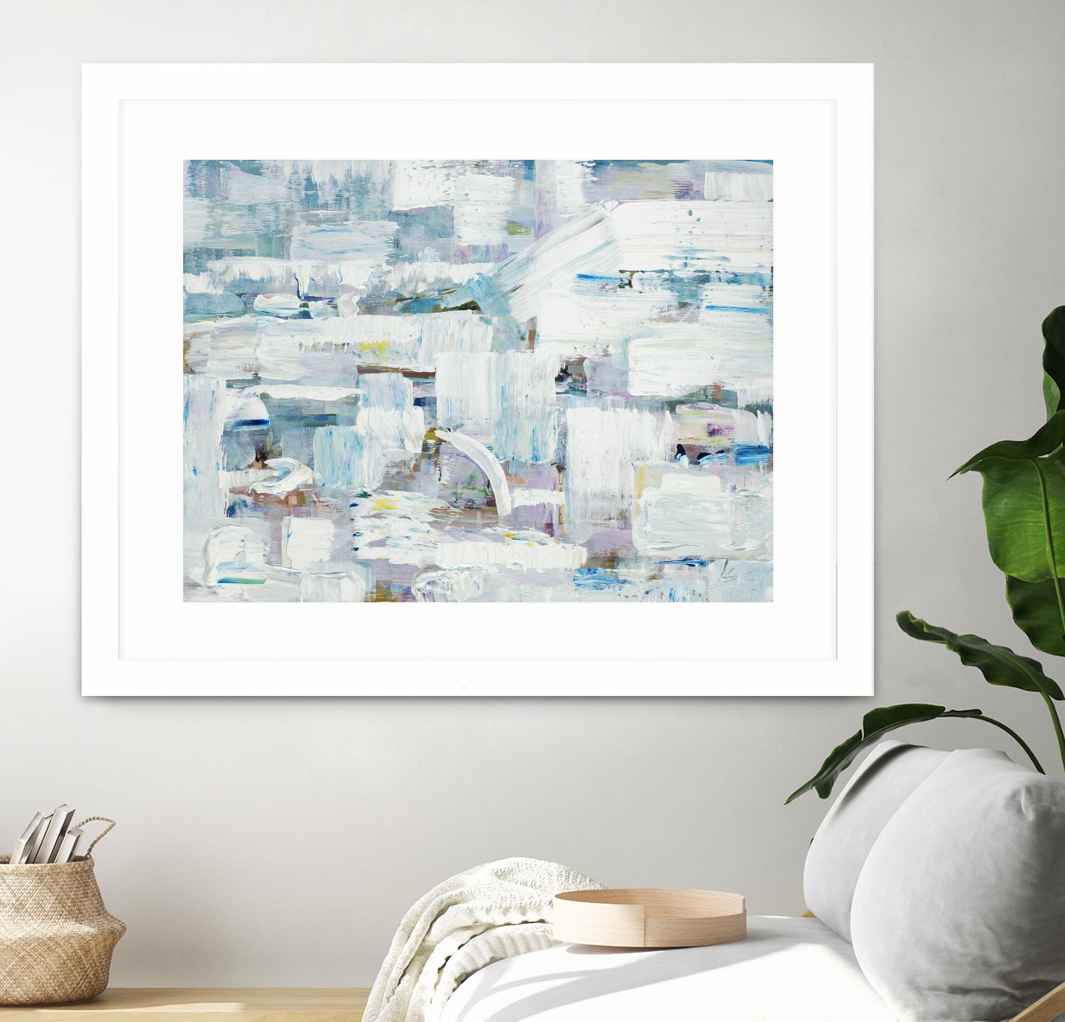 Busy Beach Day by Booke Borcherding on GIANT ART - whites & creams abstract